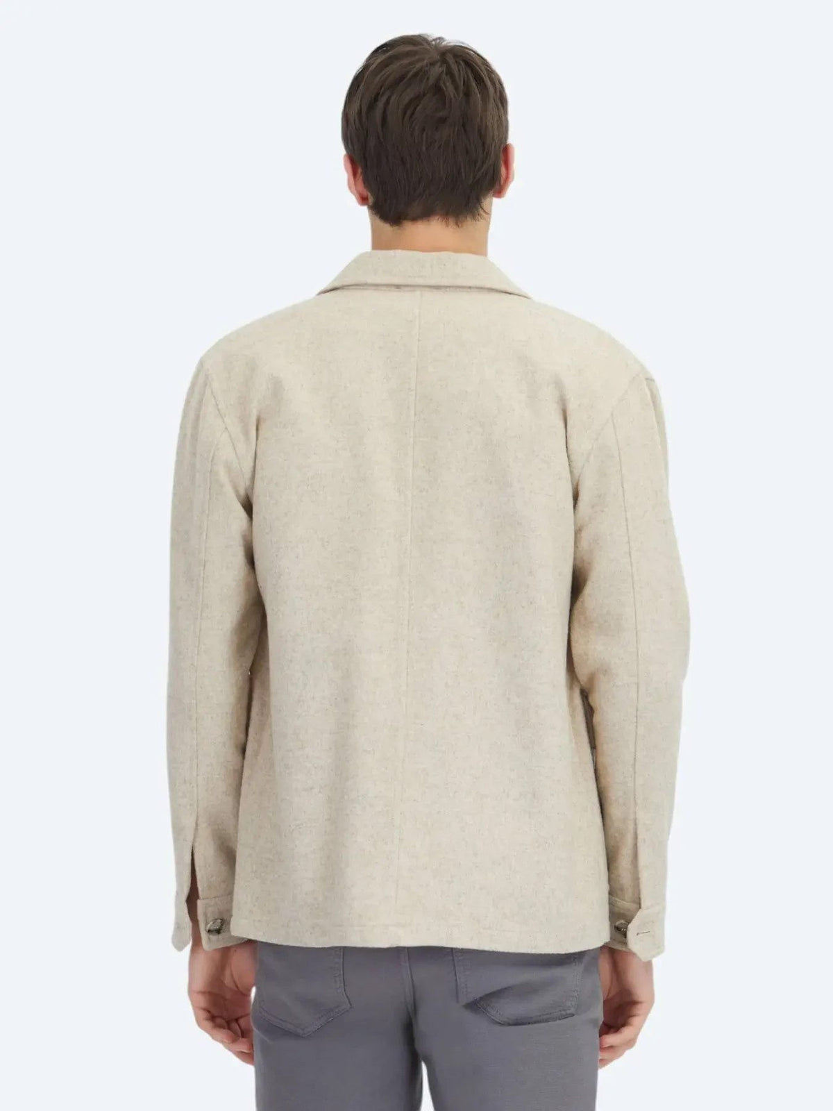 Beige Overshirt aus feinem Stoff