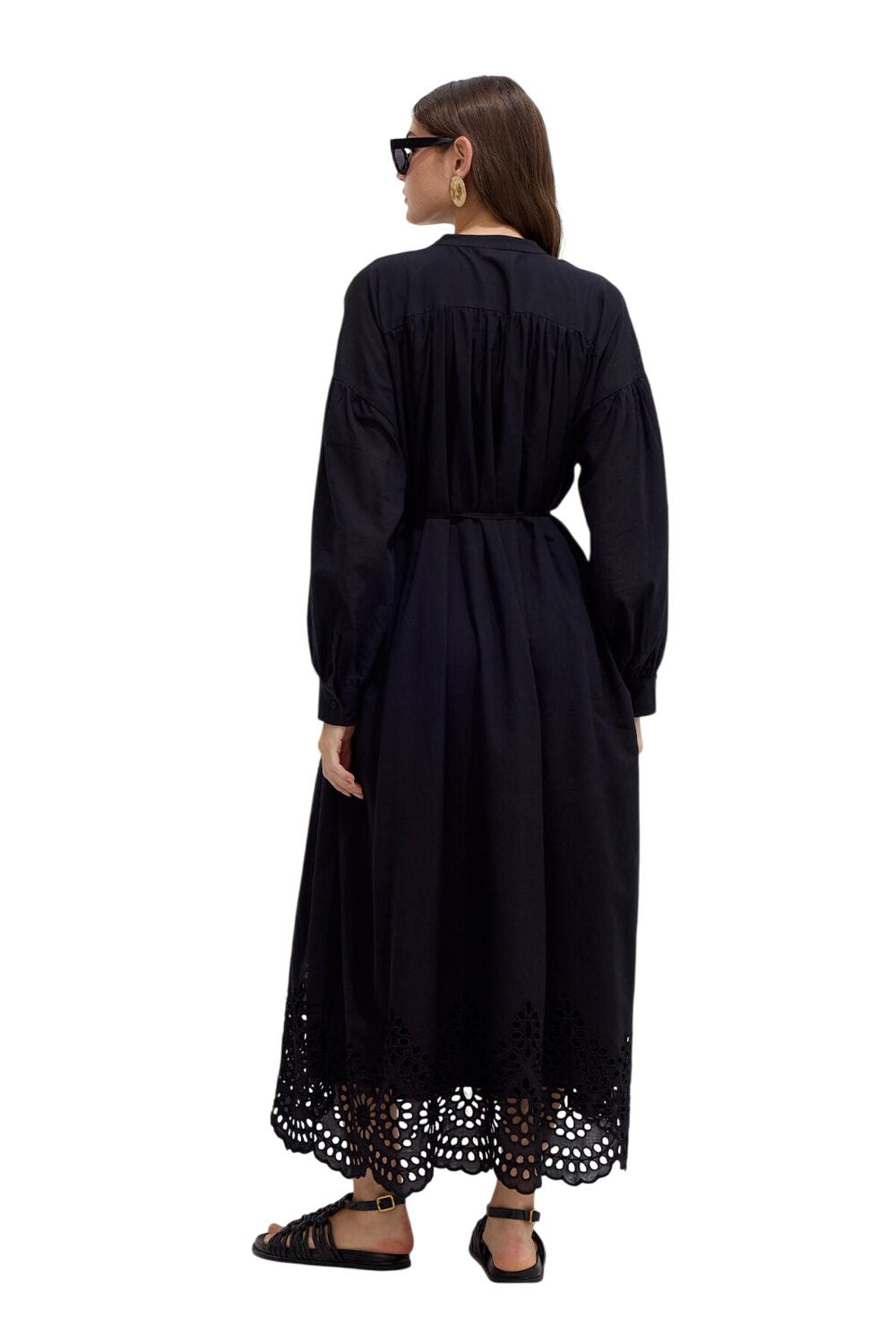 Besticktes Kleid Schwarz
