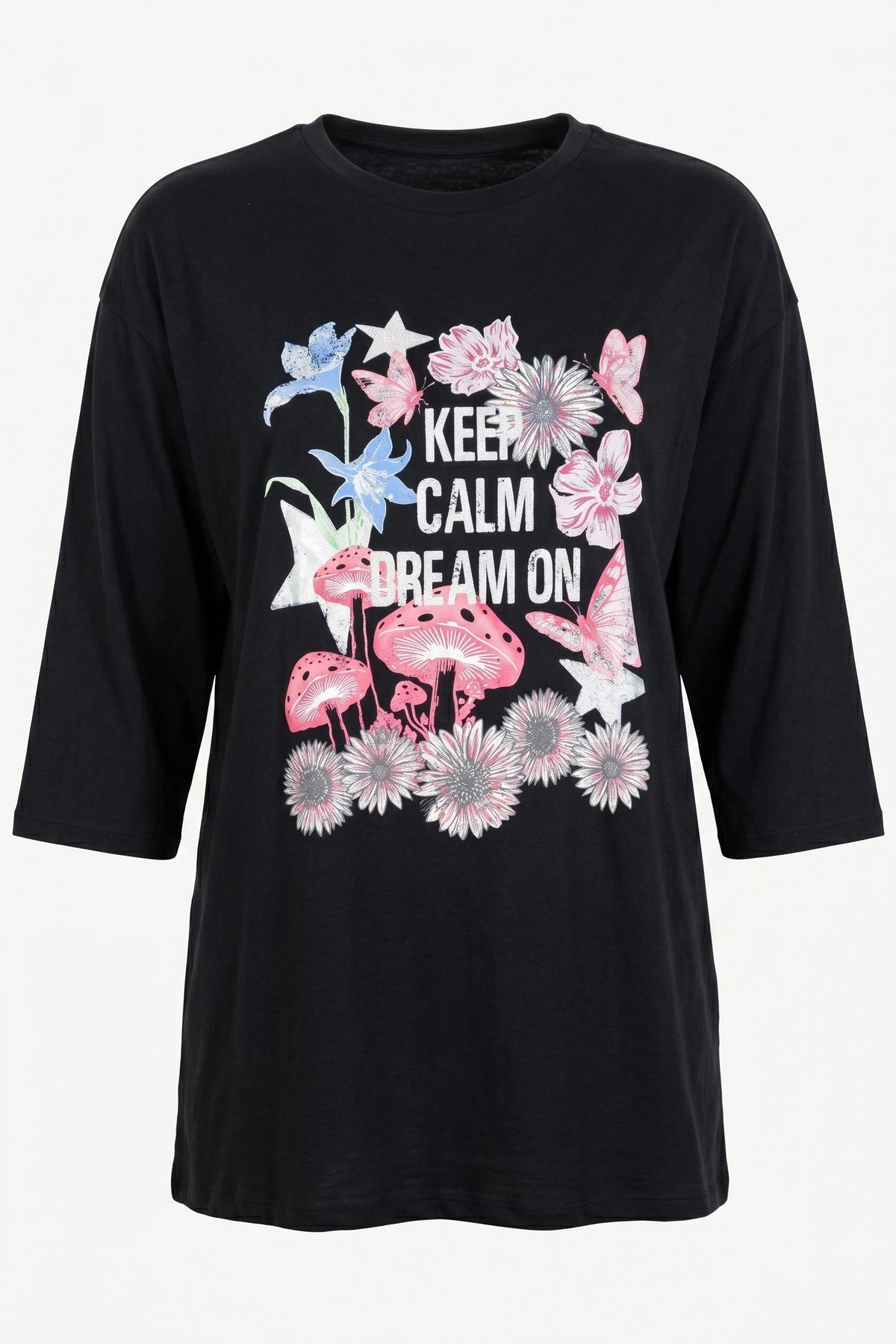 Bedrucktes Rundhals T-Shirt