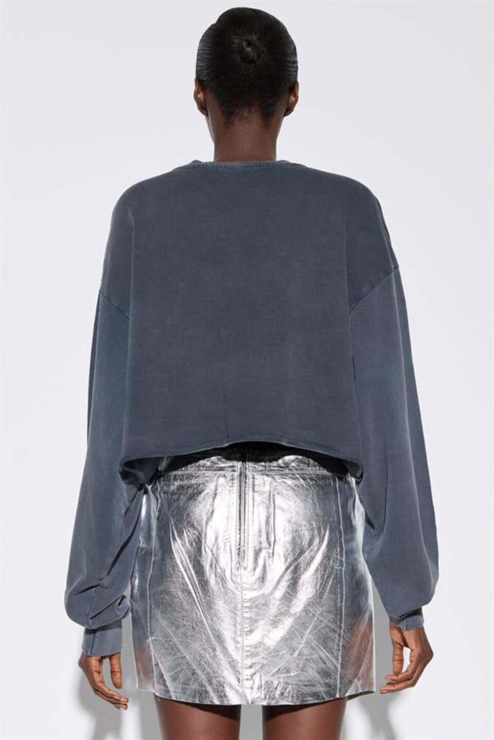 Kurzarm-Sweatshirt mit Rundhalsausschnitt