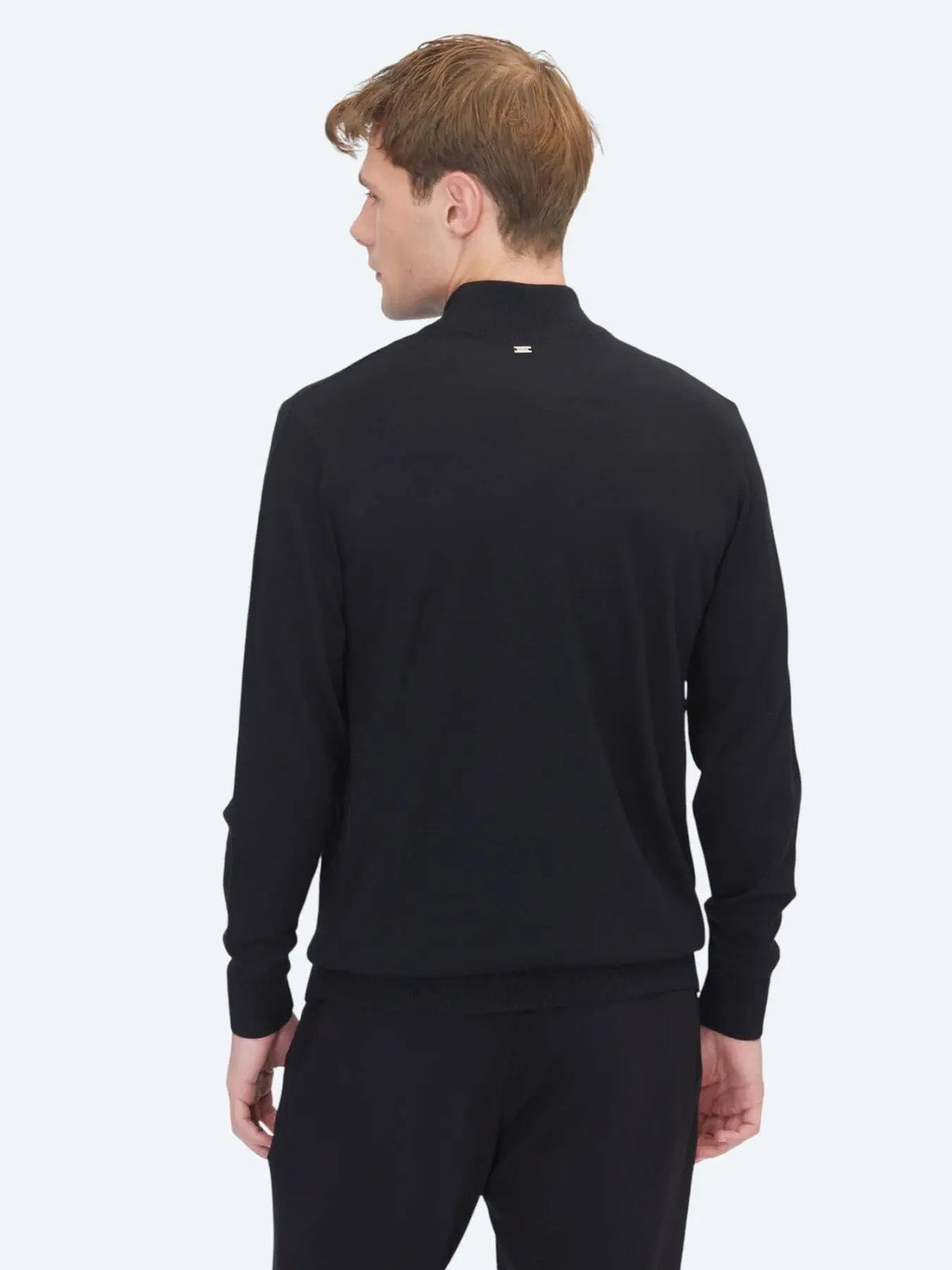 Schwarzes Strick-Sweatshirt