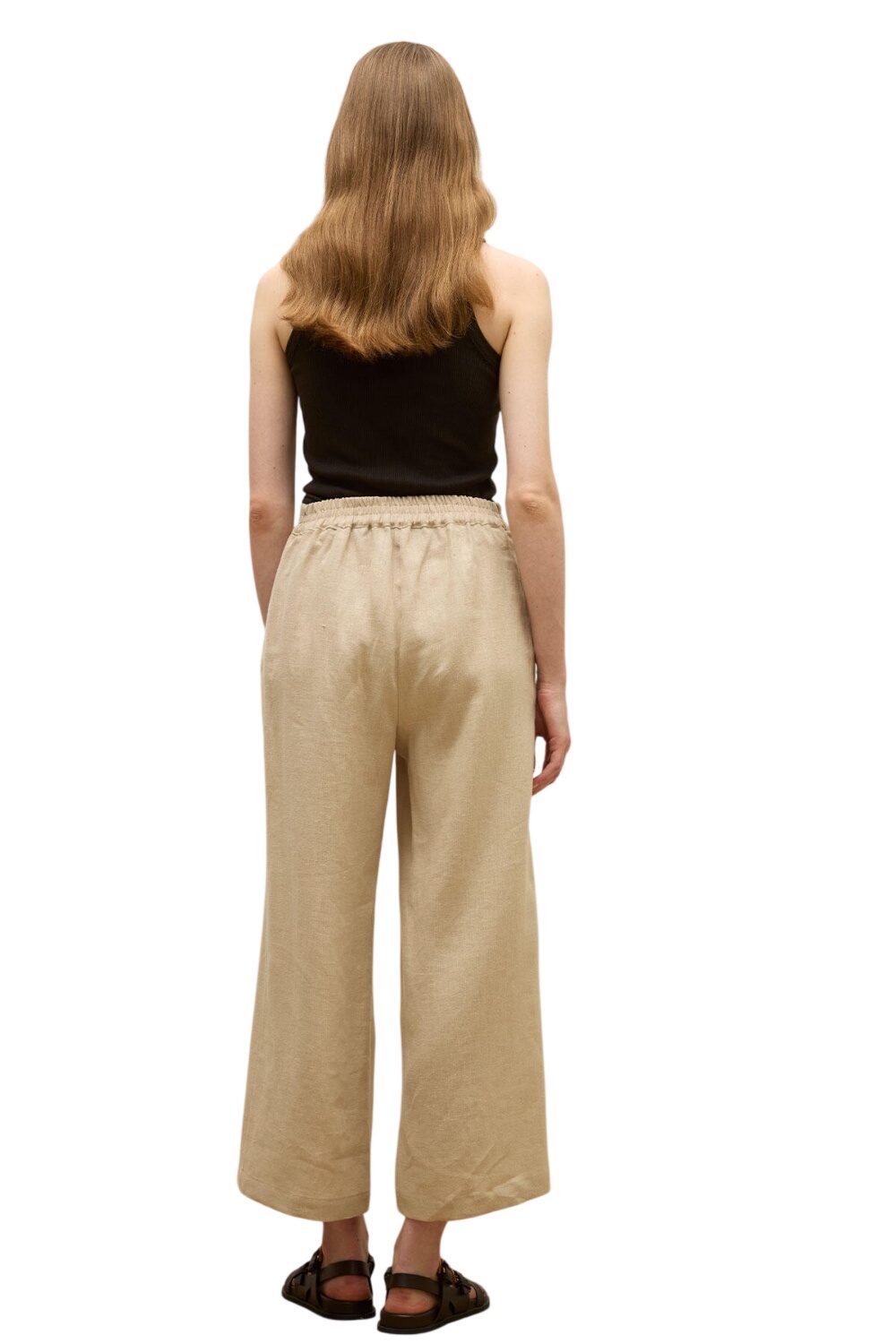 Braune Leinenhose mit Eisenflecken