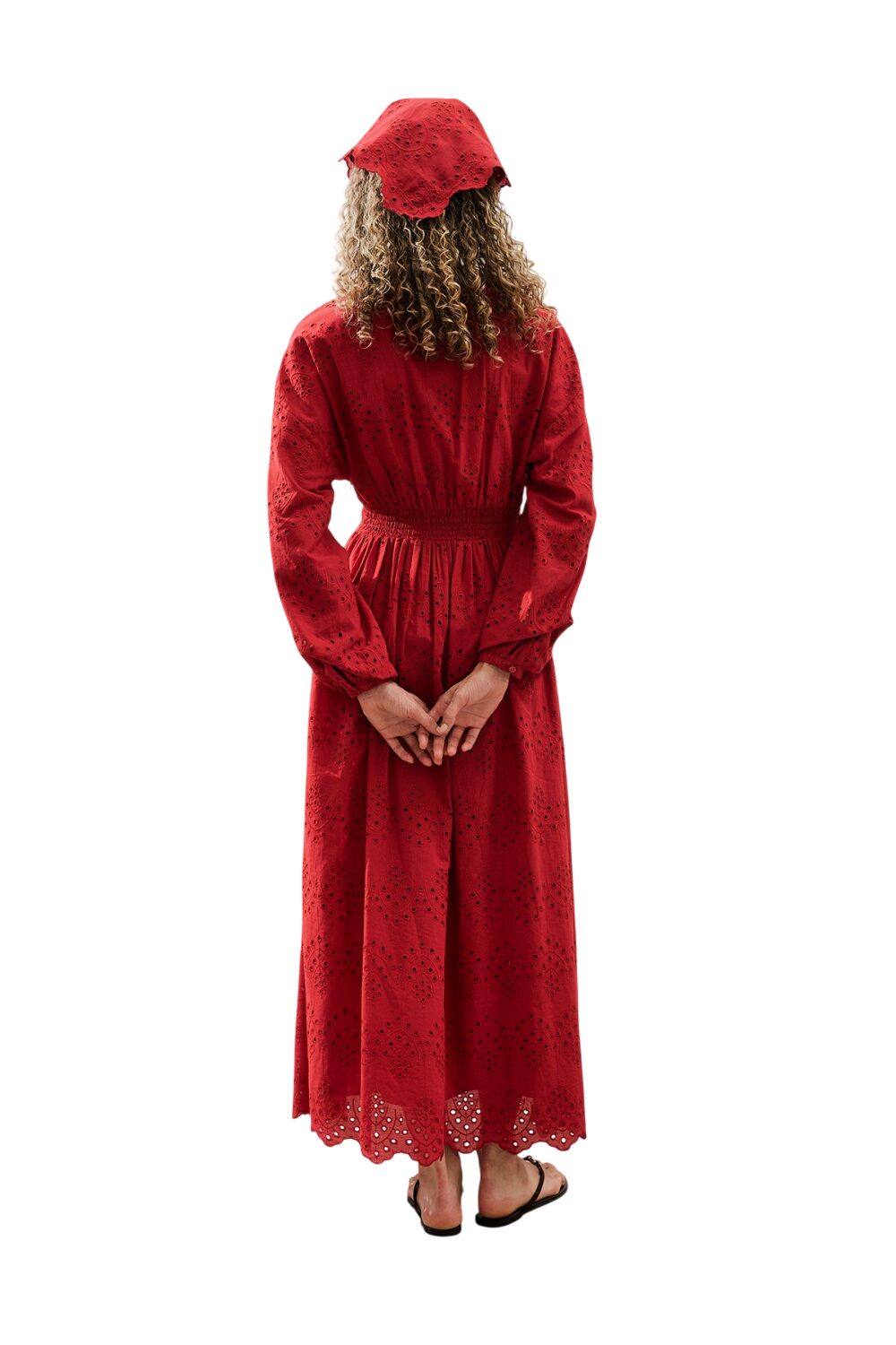BEGESTICKTES KNOPFKLEID, SCHWARZ.