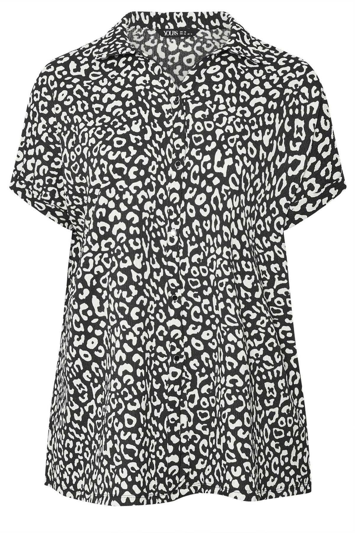 Plus Size Loose Fit Gemustertes Hemd