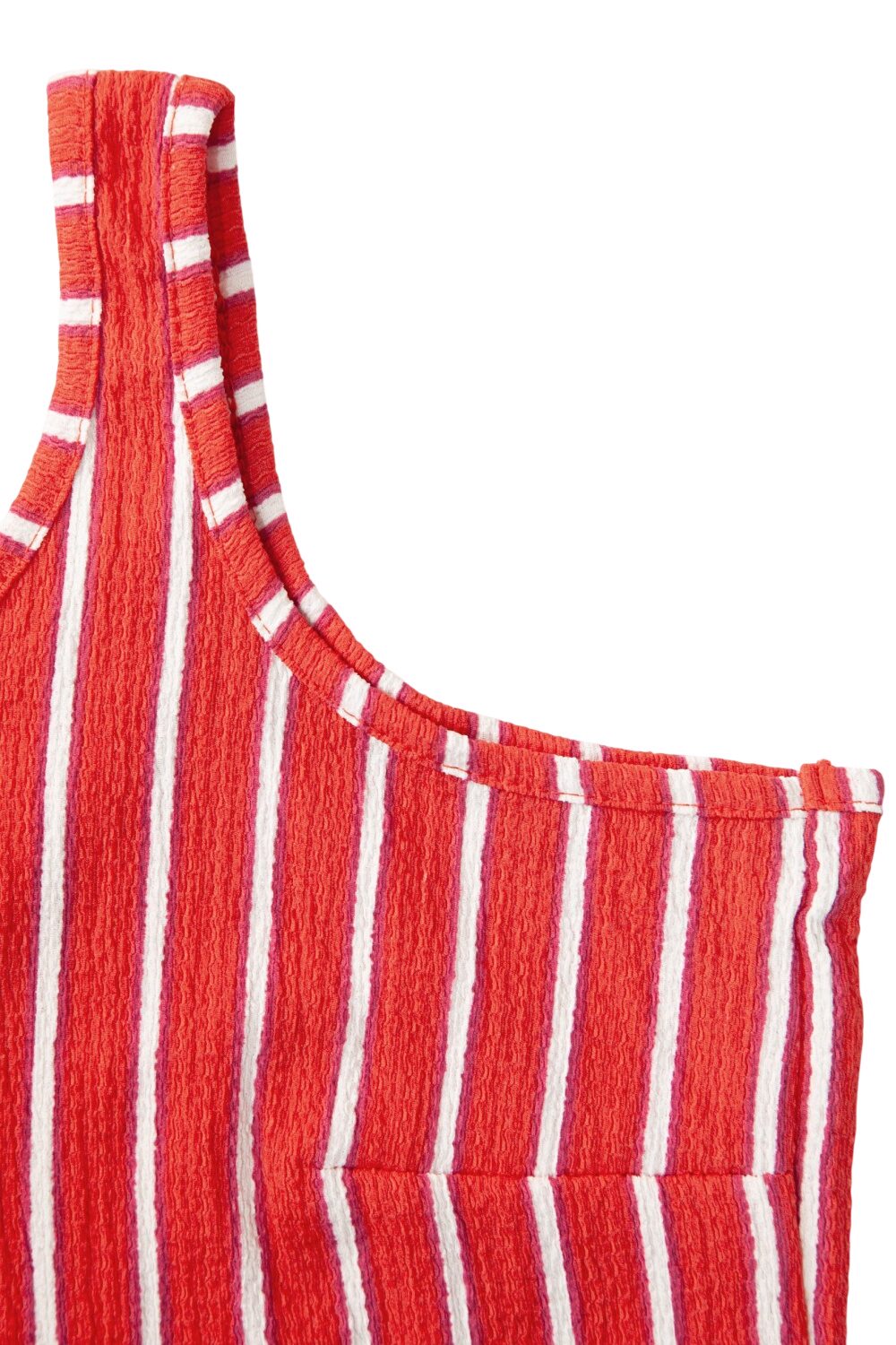 Plus Size Gestreifter Mini-Overall