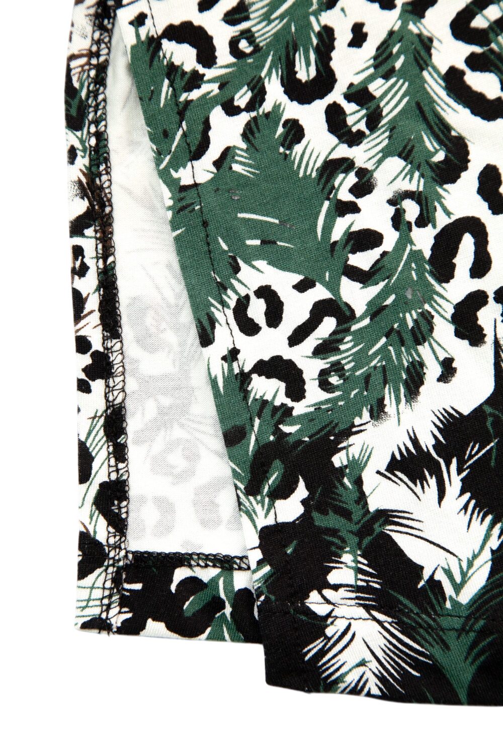 Druck Midi Kleid mit Schlitz in Übergröße