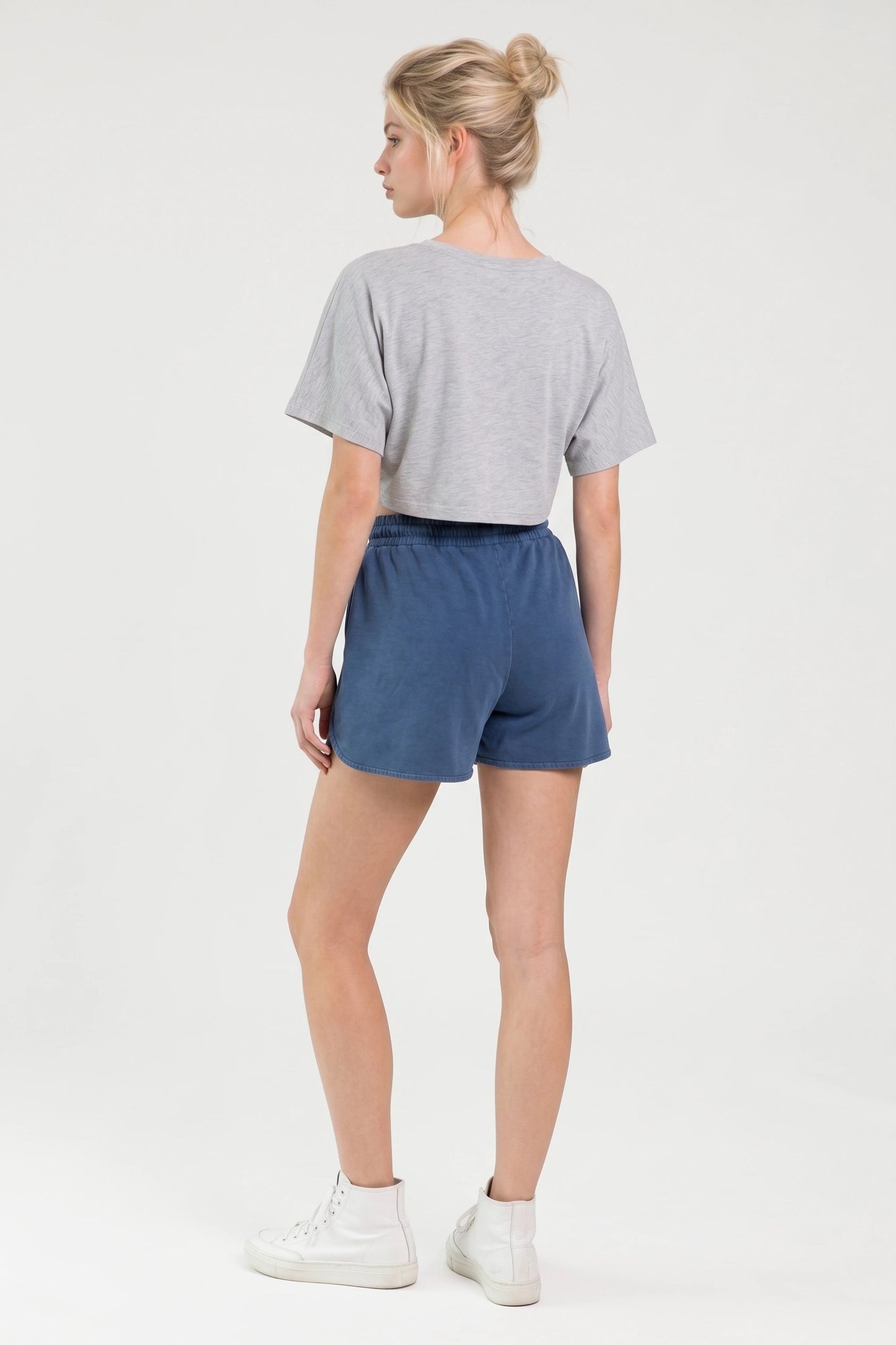 Baumwoll-Shorts mit Kordelzug