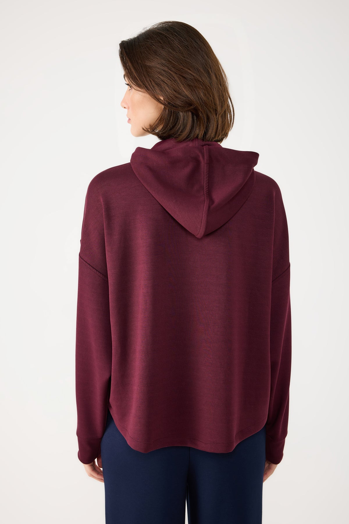 Weiches Sweatshirt mit halbem Reißverschluss und Taschen
