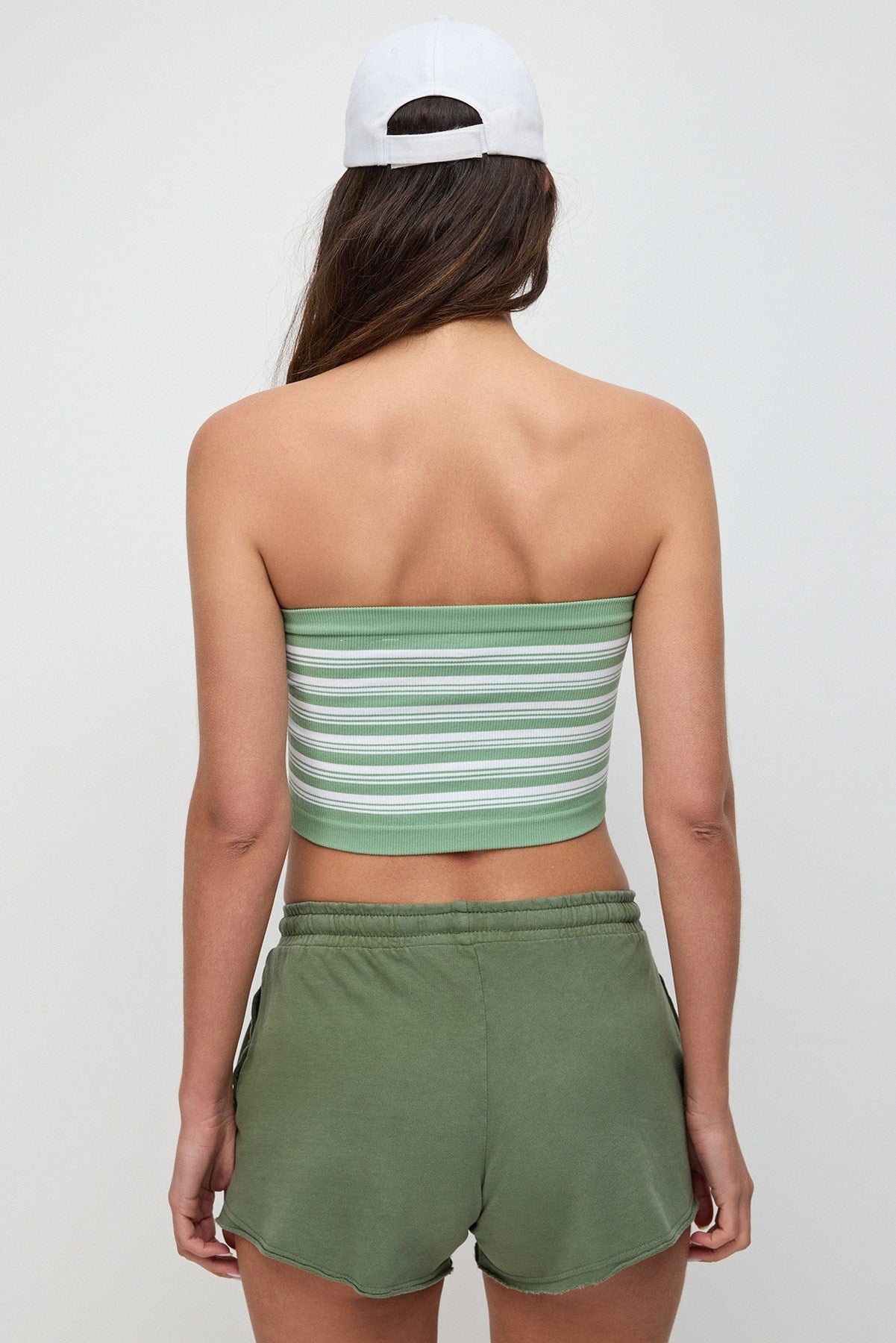 Gestreifte Crop-Bluse