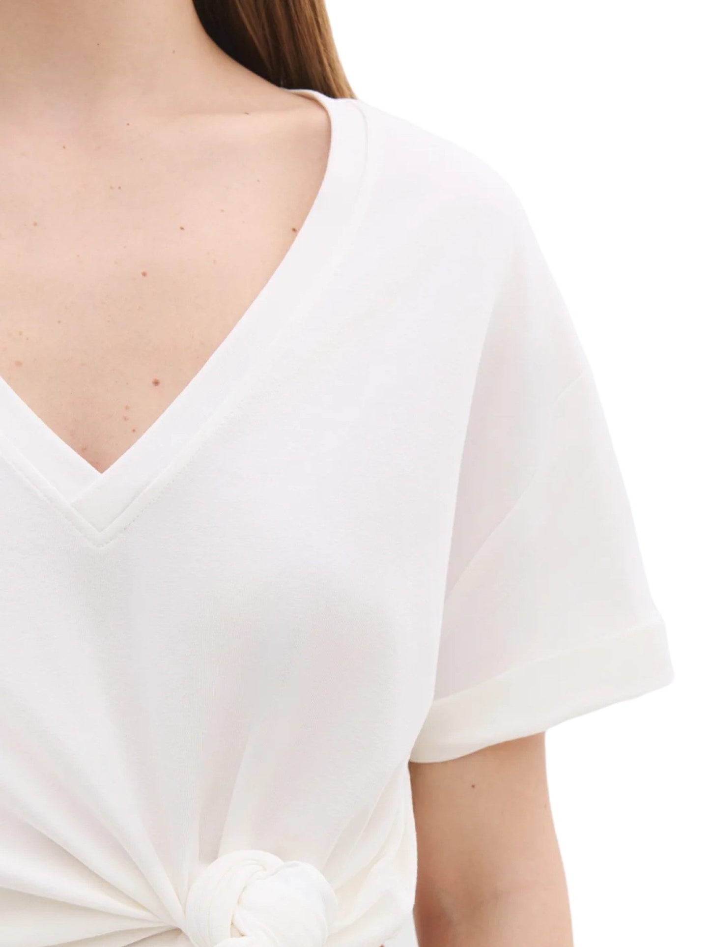 Kurzarm-T-Shirt mit V-Ausschnitt