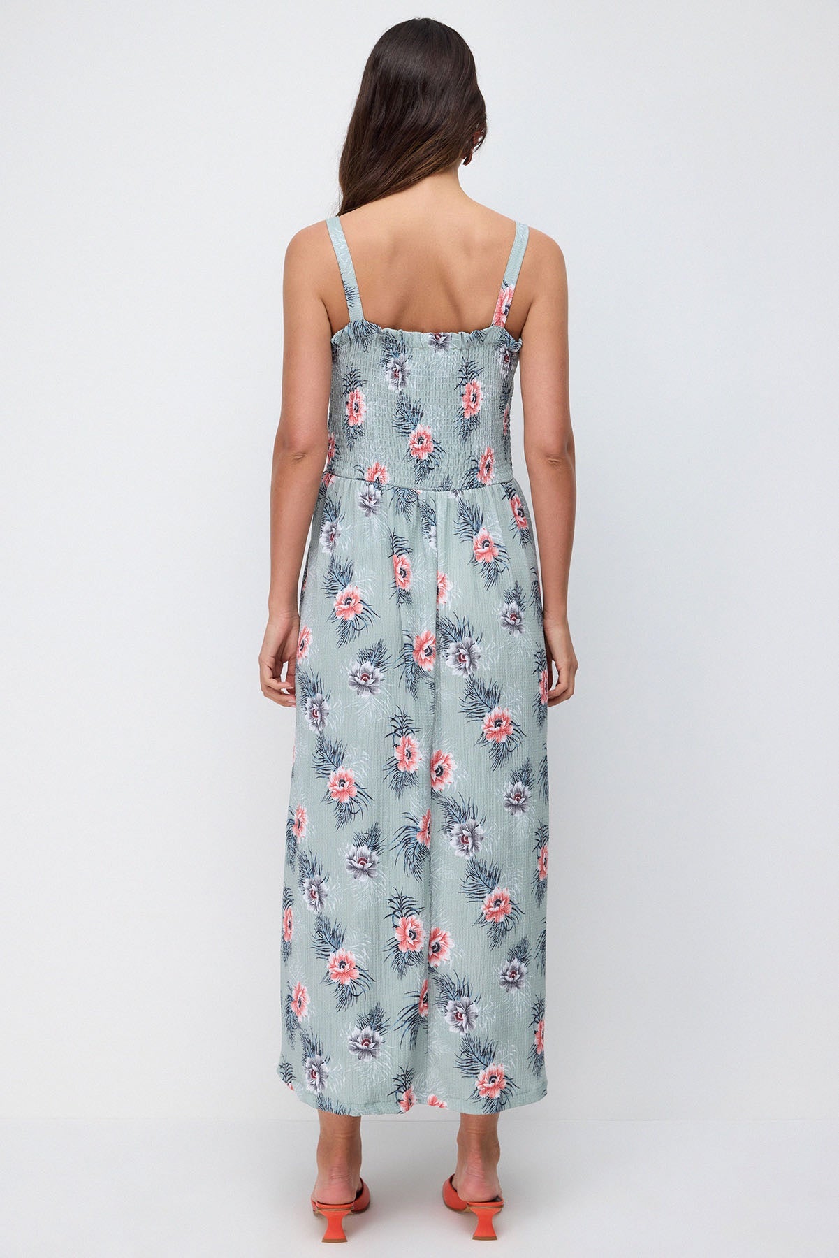 Trägerloses langes Kleid