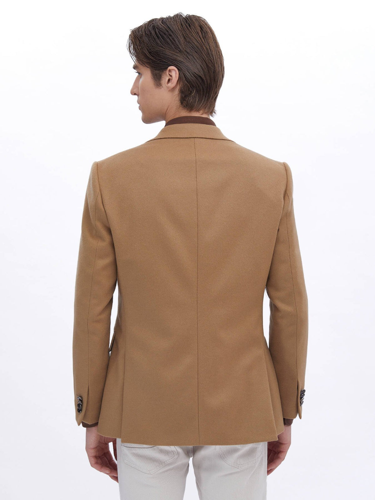 Schlichte Jacke aus Wollmischung mit normaler Passform
