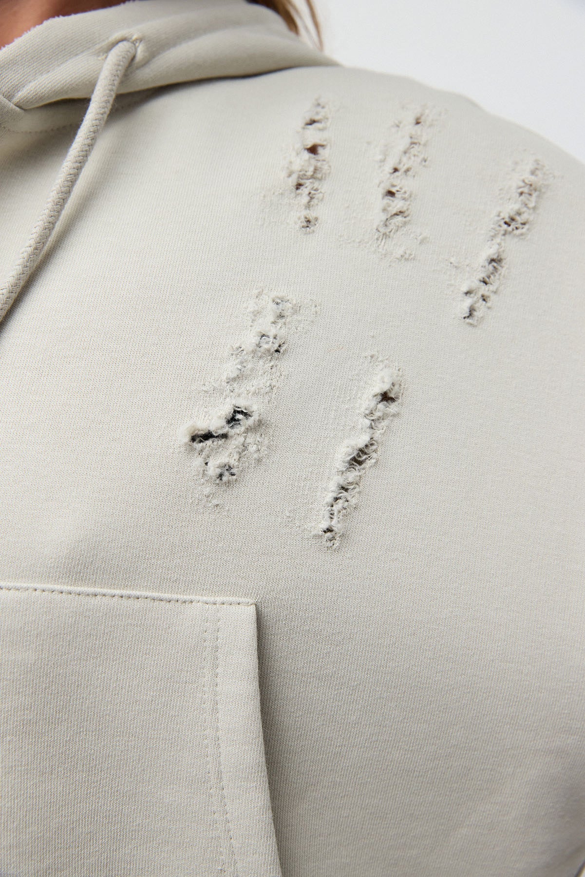 Kapuzen-Crop-Sweatshirt