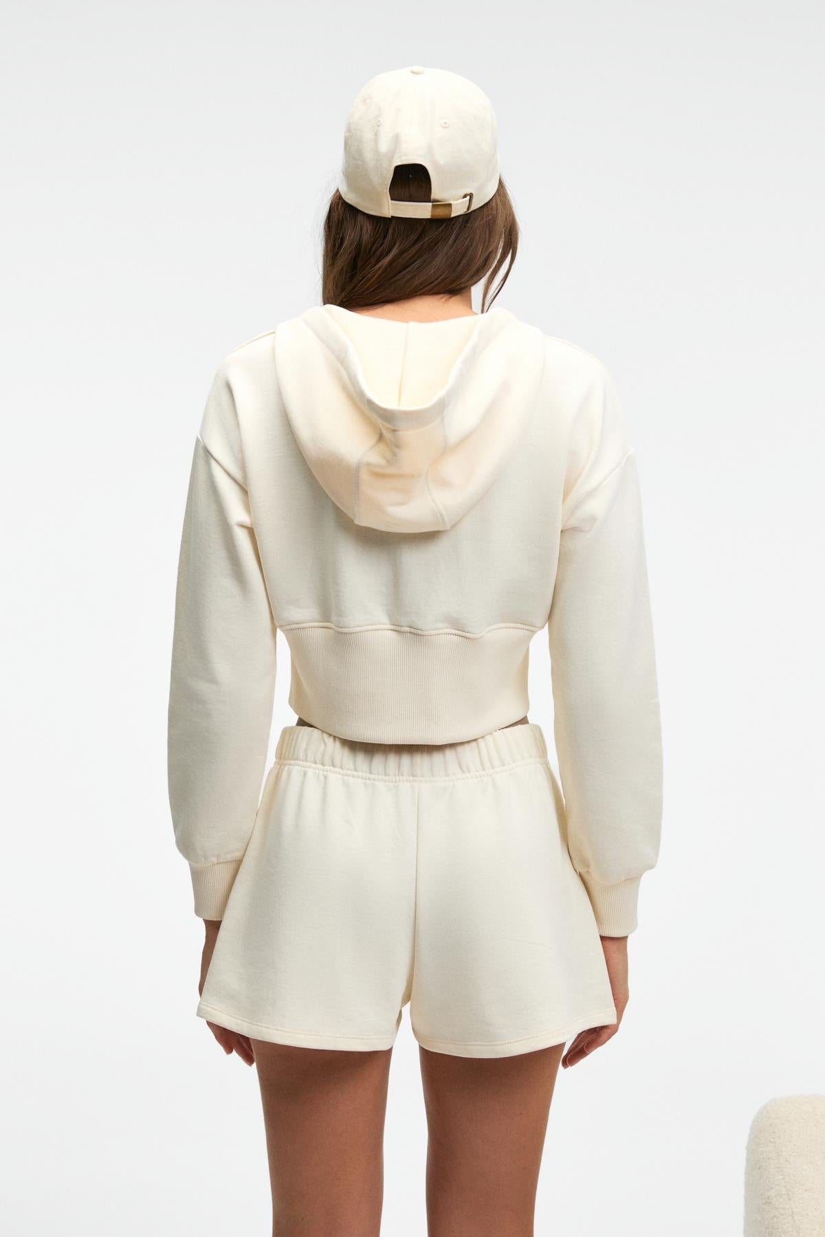 ELARA Damen Crop Sweatshirt