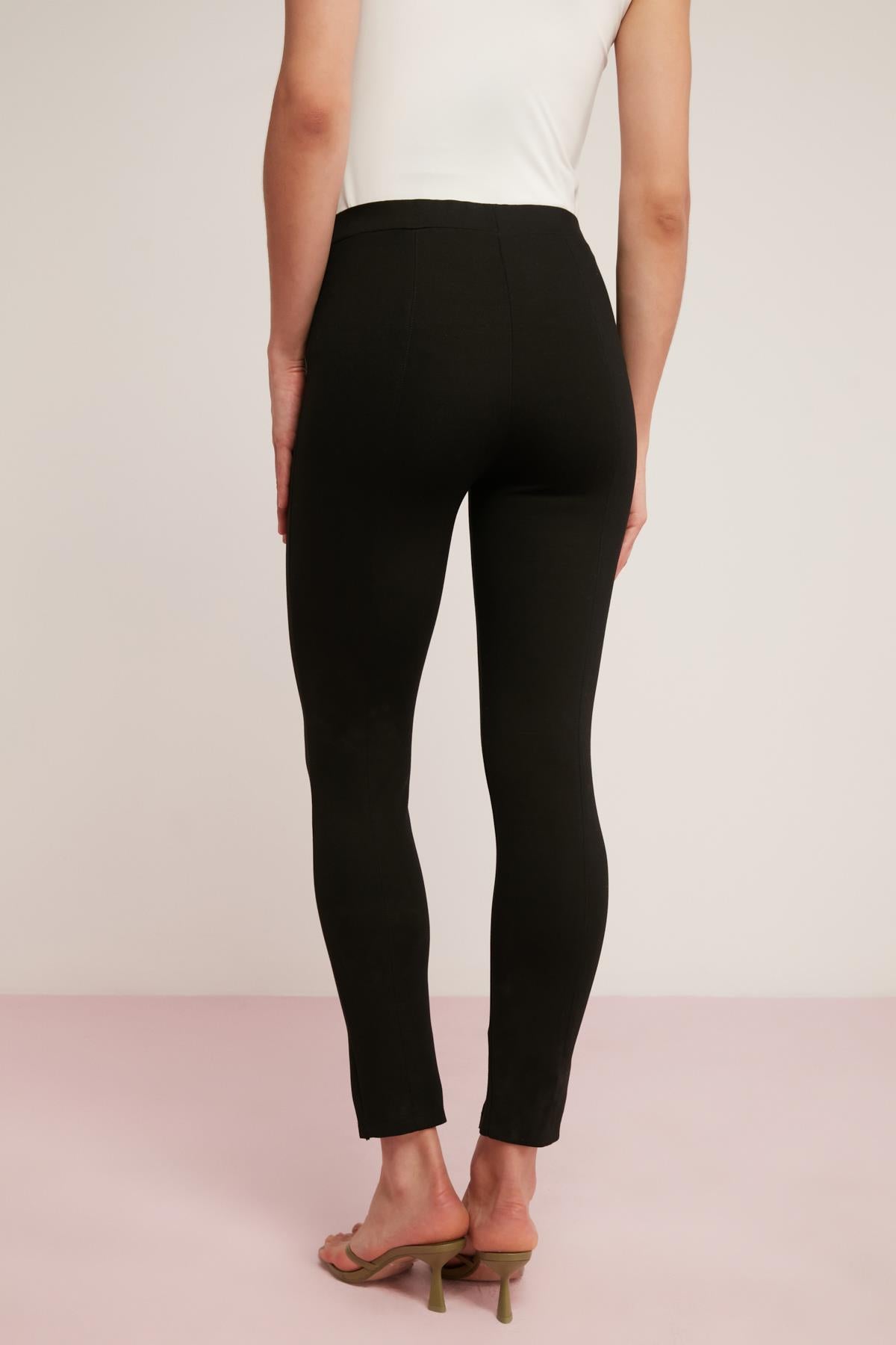 ELVIRA Damen Rippen Schlitz-Leggings
