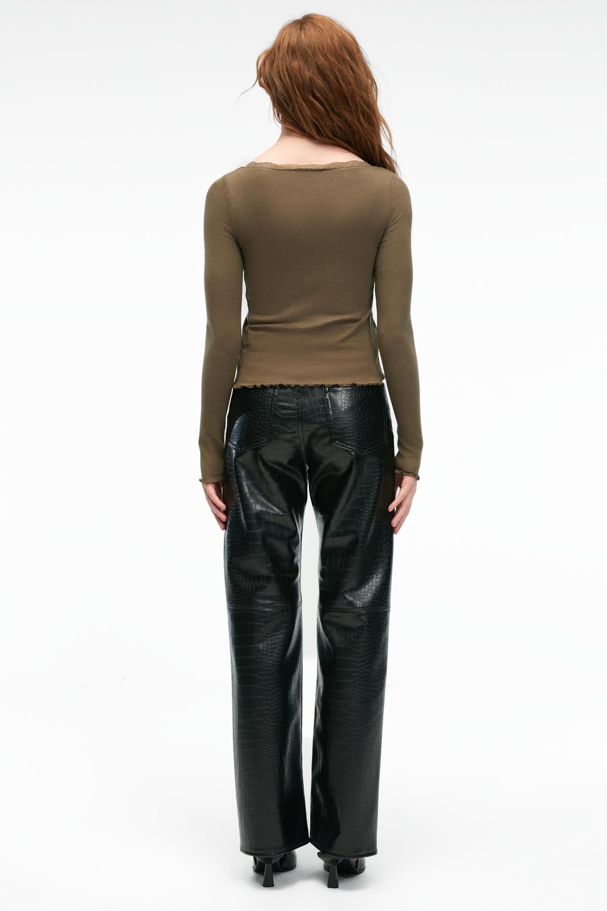 ELVURA Damen Spitzenbluse & Weste Set