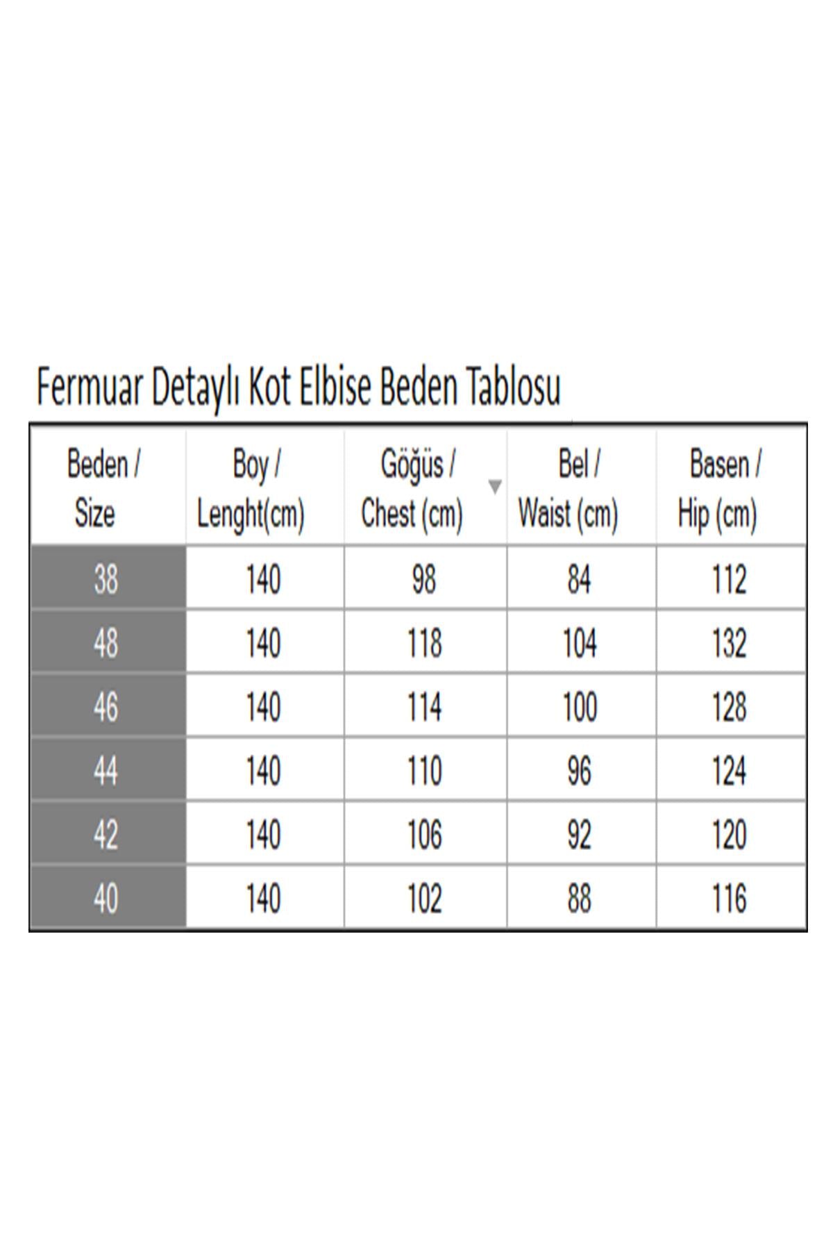 Reißverschluss-Detail Denim-Kleid