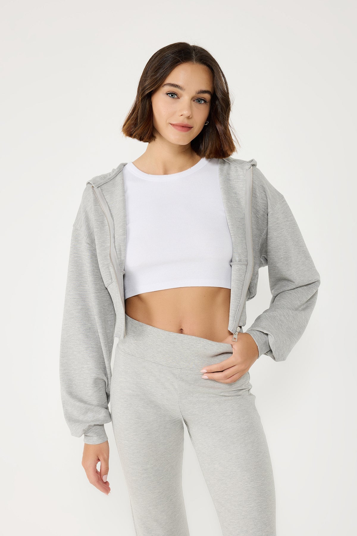 Kapuzenpullover mit Reißverschluss