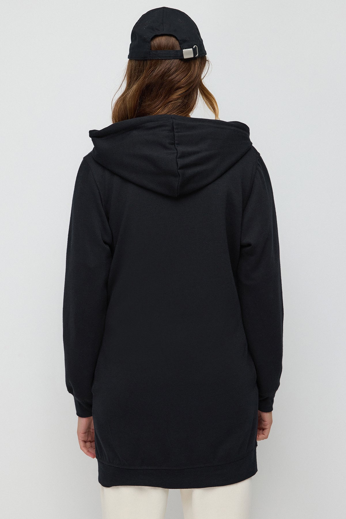 Langes Sweatshirt mit Reißverschluss