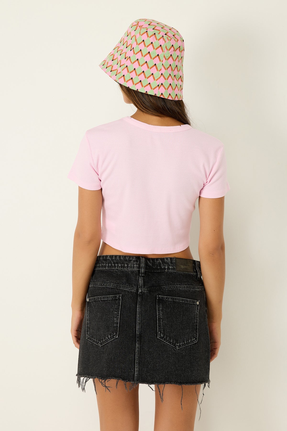 Kurzärmeliges Crop-T-Shirt