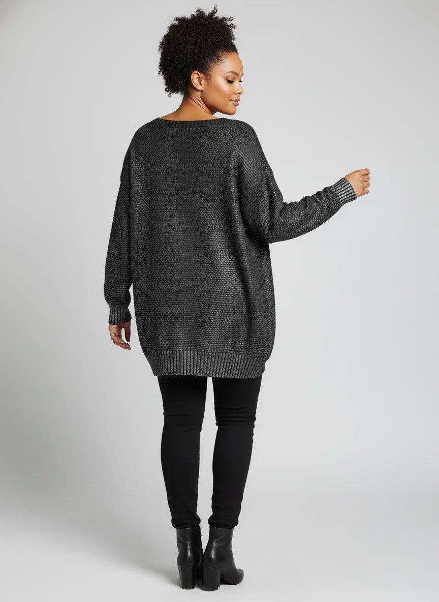 Pullover mit Folienprint