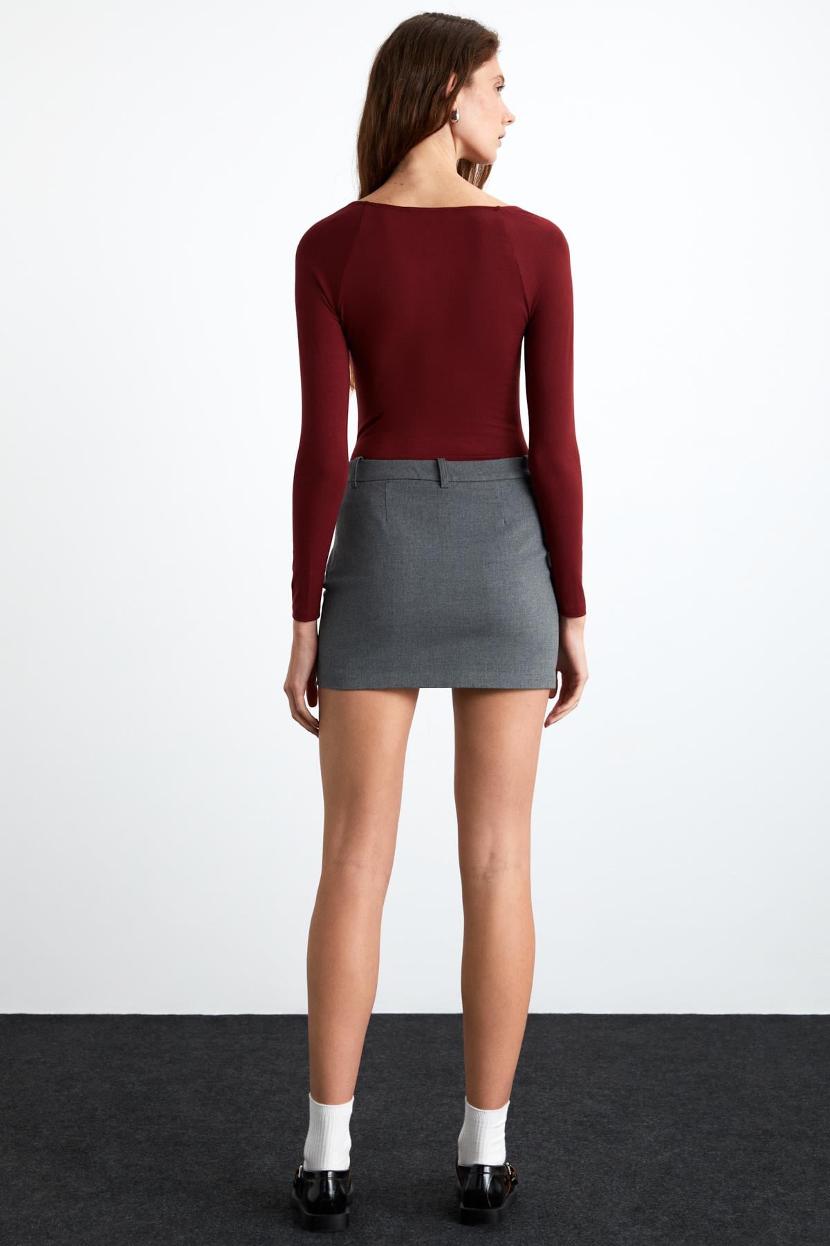HILLARY Damen Viskose Carré-Ausschnitt Bluse