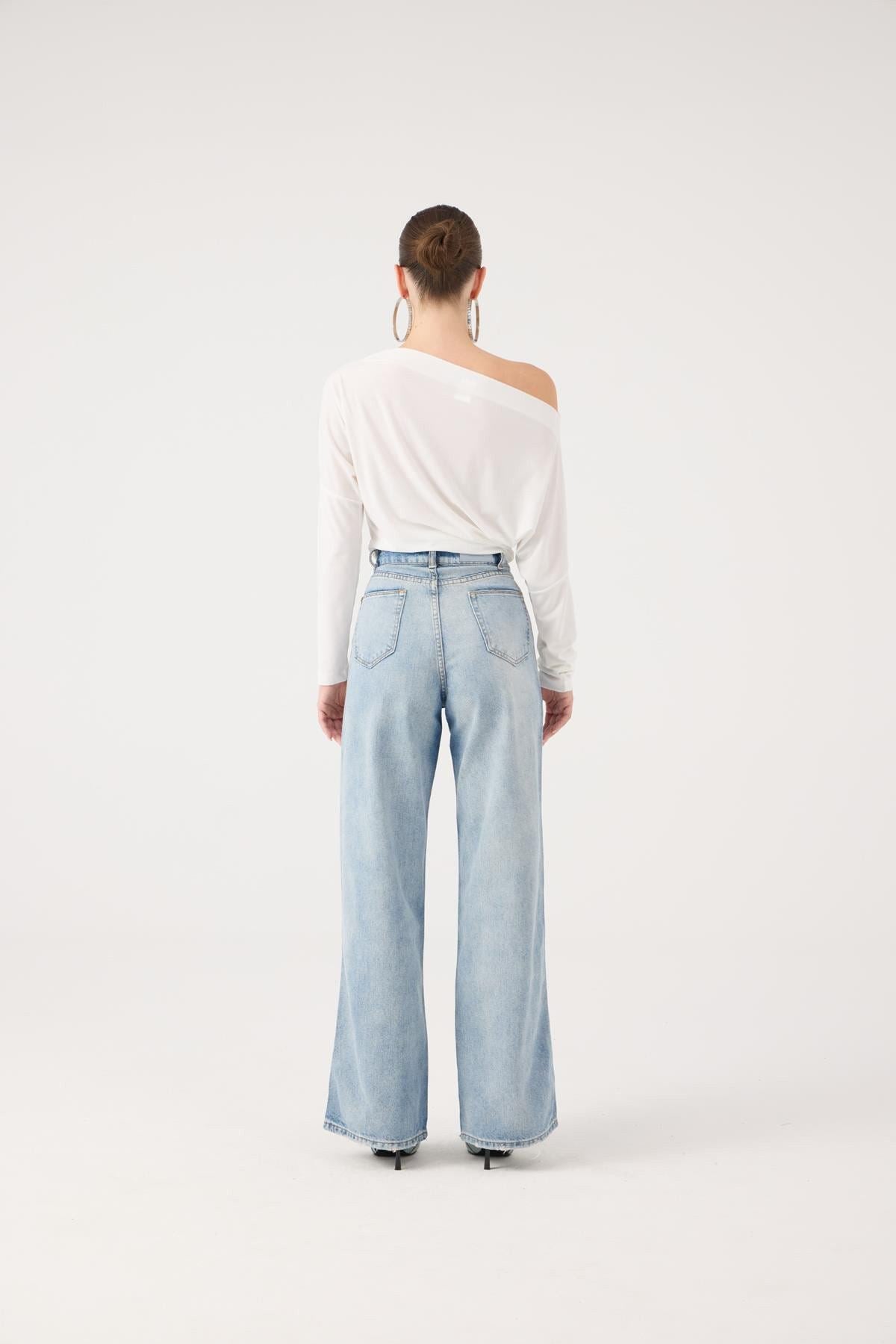 Hochtaillierte Carino Jeans Weit