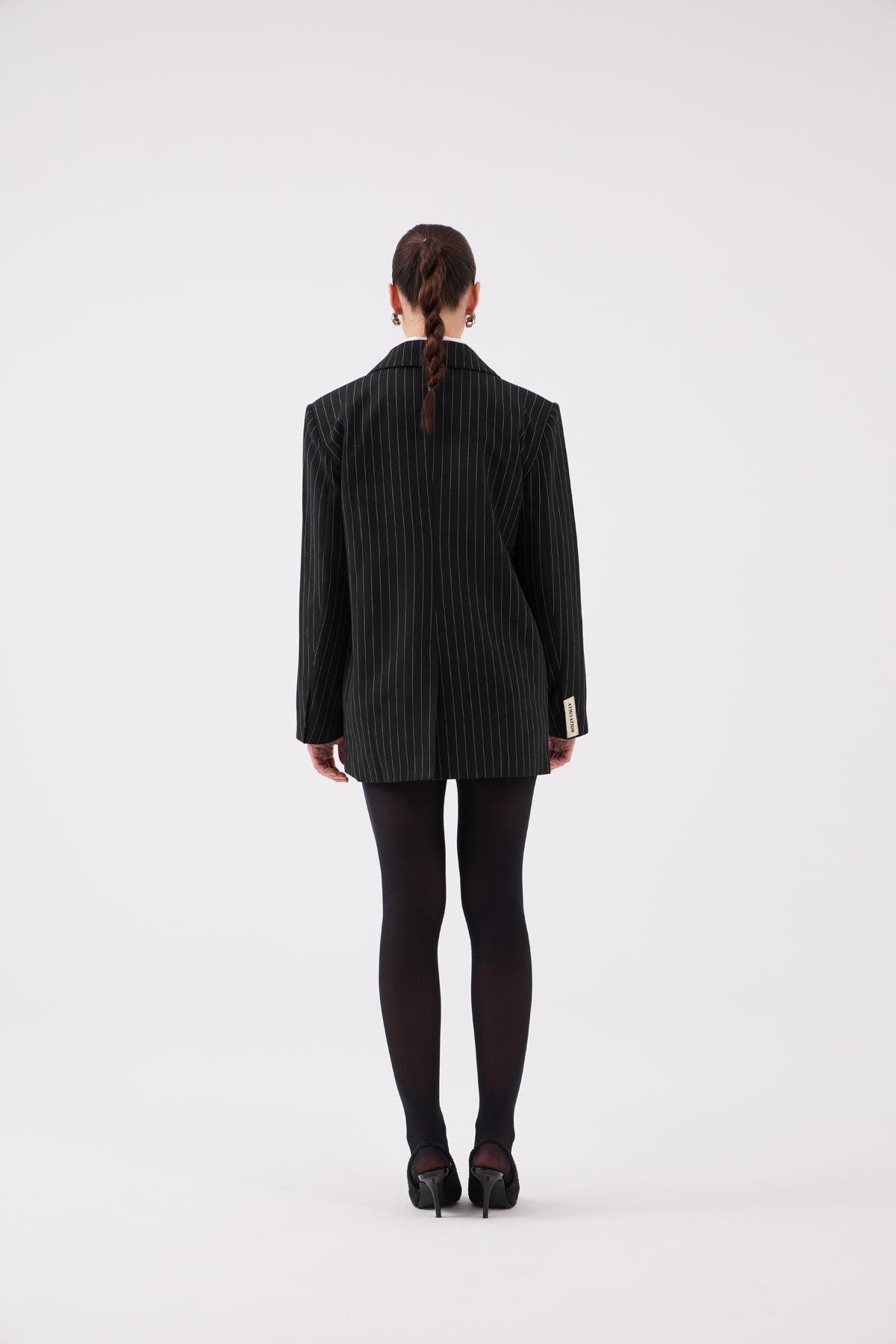 Oversized gestreifter Blazer