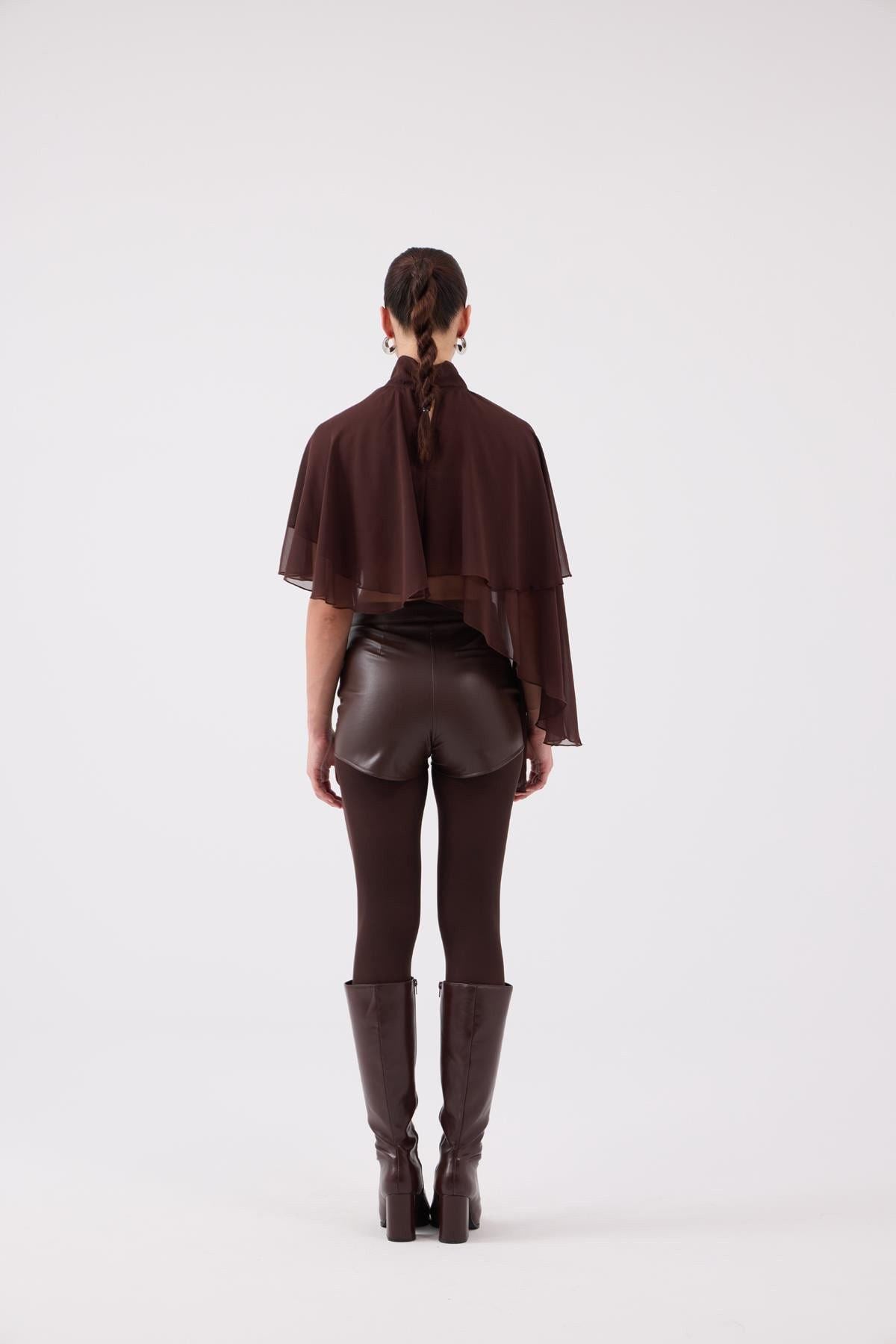 Bena Bluse im Velours-Design