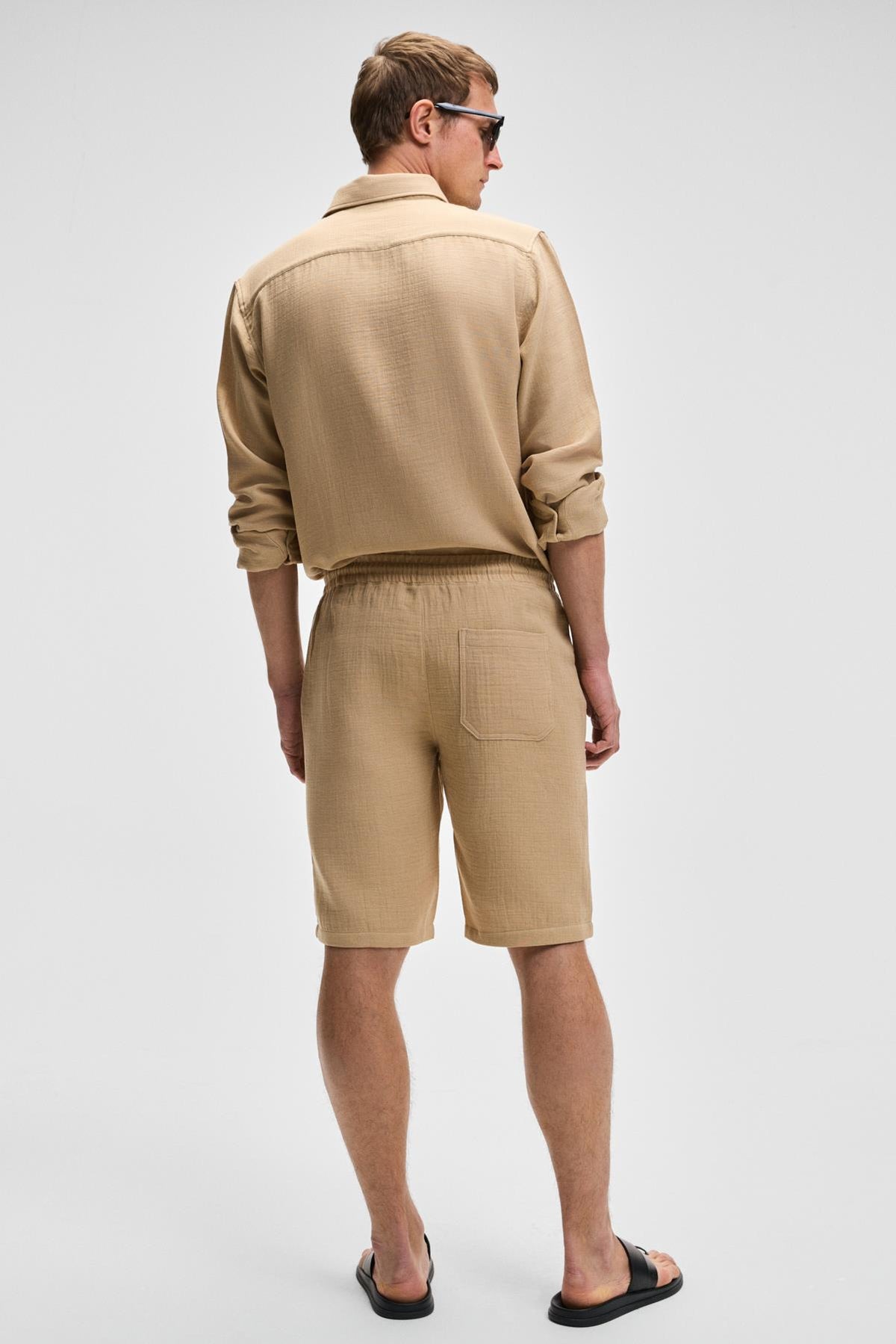 JENS Herren Baumwoll Slim Fit Shorts