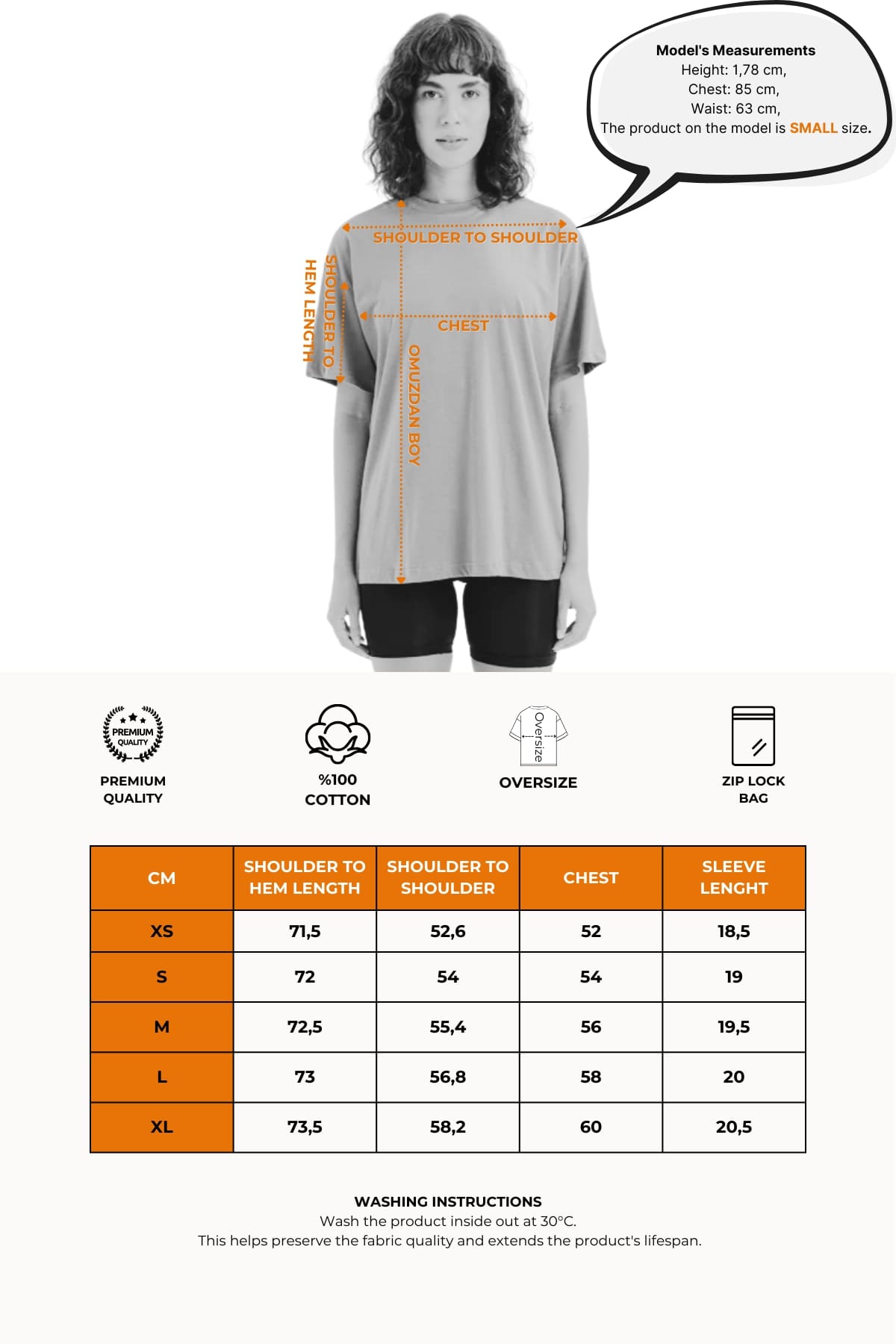 Damen-T-Shirt mit Rundhalsausschnitt, 100 % Baumwolle, Oversize