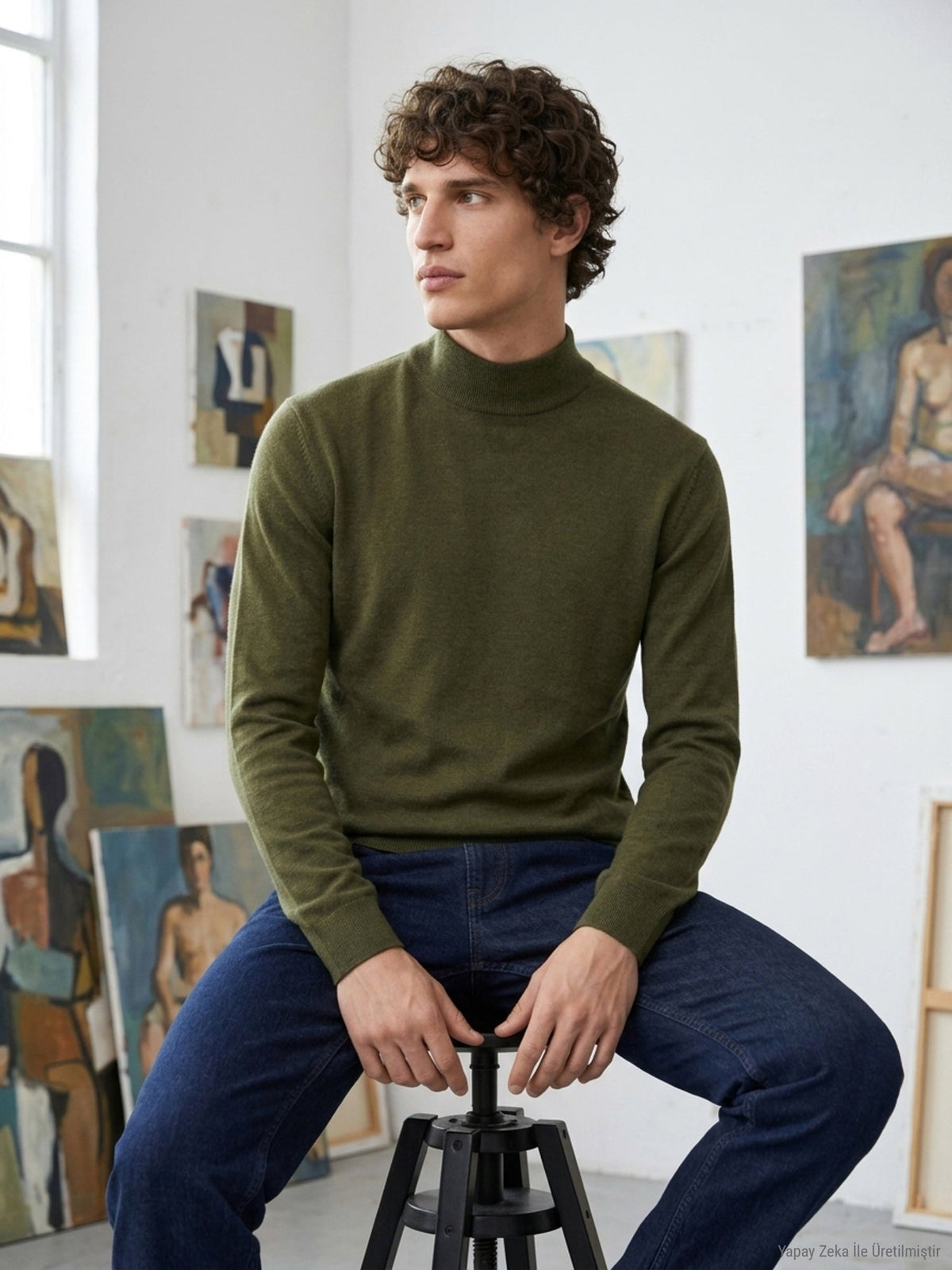 Khaki Strickpullover