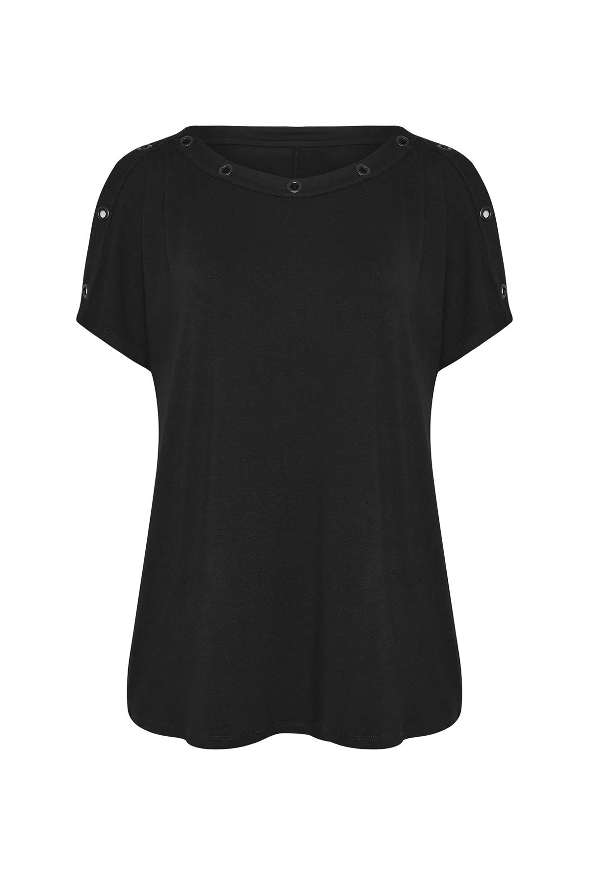 Bluse mit Ösen-Detail