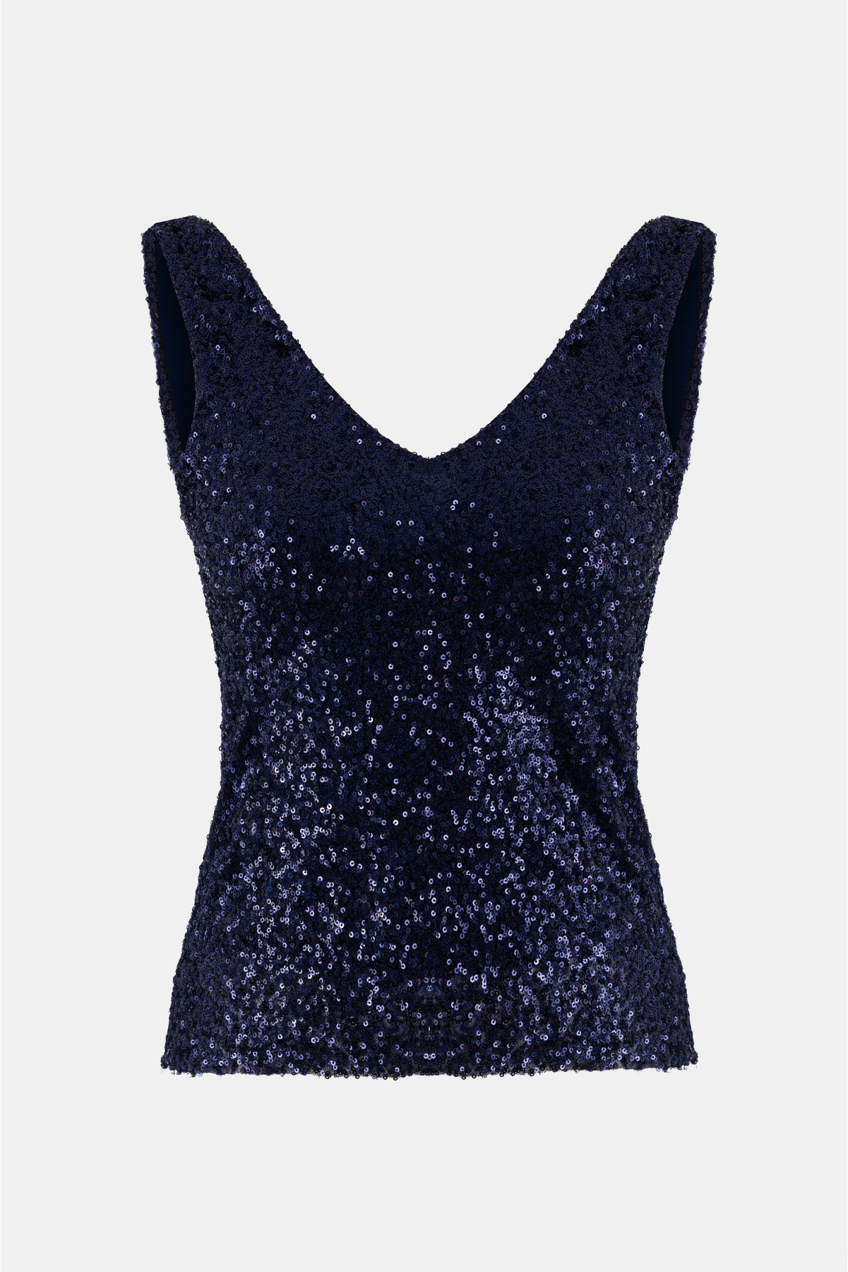 Paillettenbluse mit V-Ausschnitt