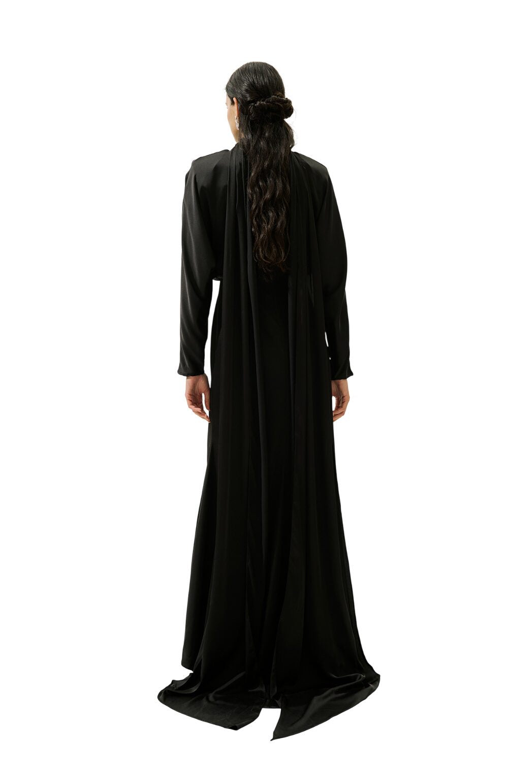 L'AMOUR VERZIERUNGENES ABENDKLEID, SCHWARZ