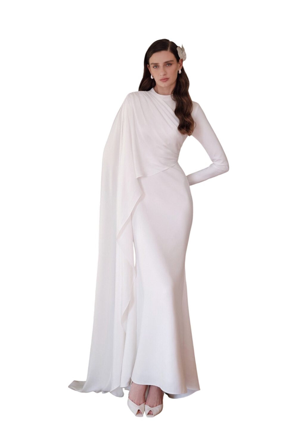 LANA CAPE ABENDKLEID SCHWARZ