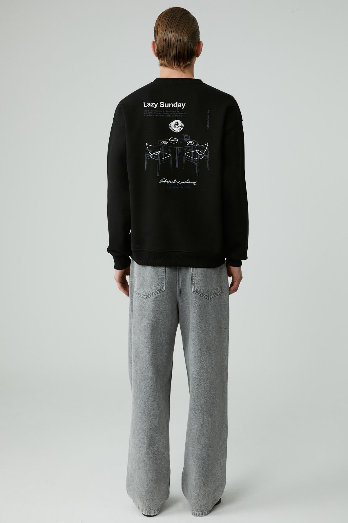 LAZYNESS Herren Rundhals-Sweatshirt