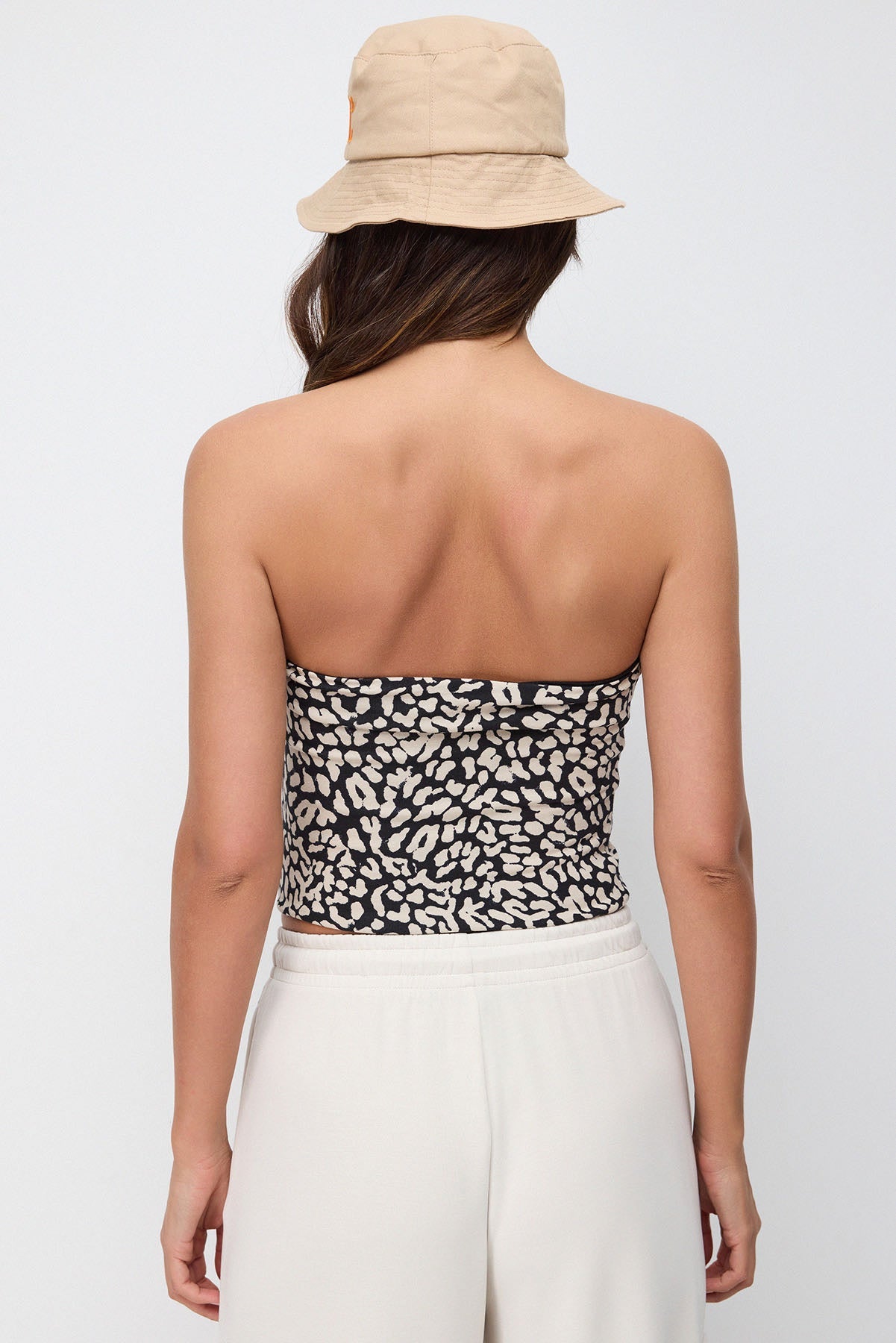 Trägerloses Crop-Top