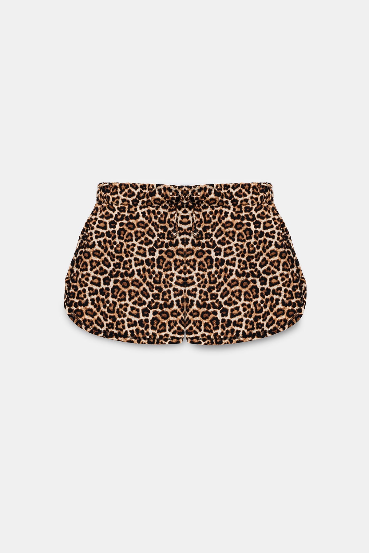 Mini-Shorts mit Leopardenmuster und Kordelzug im Bund