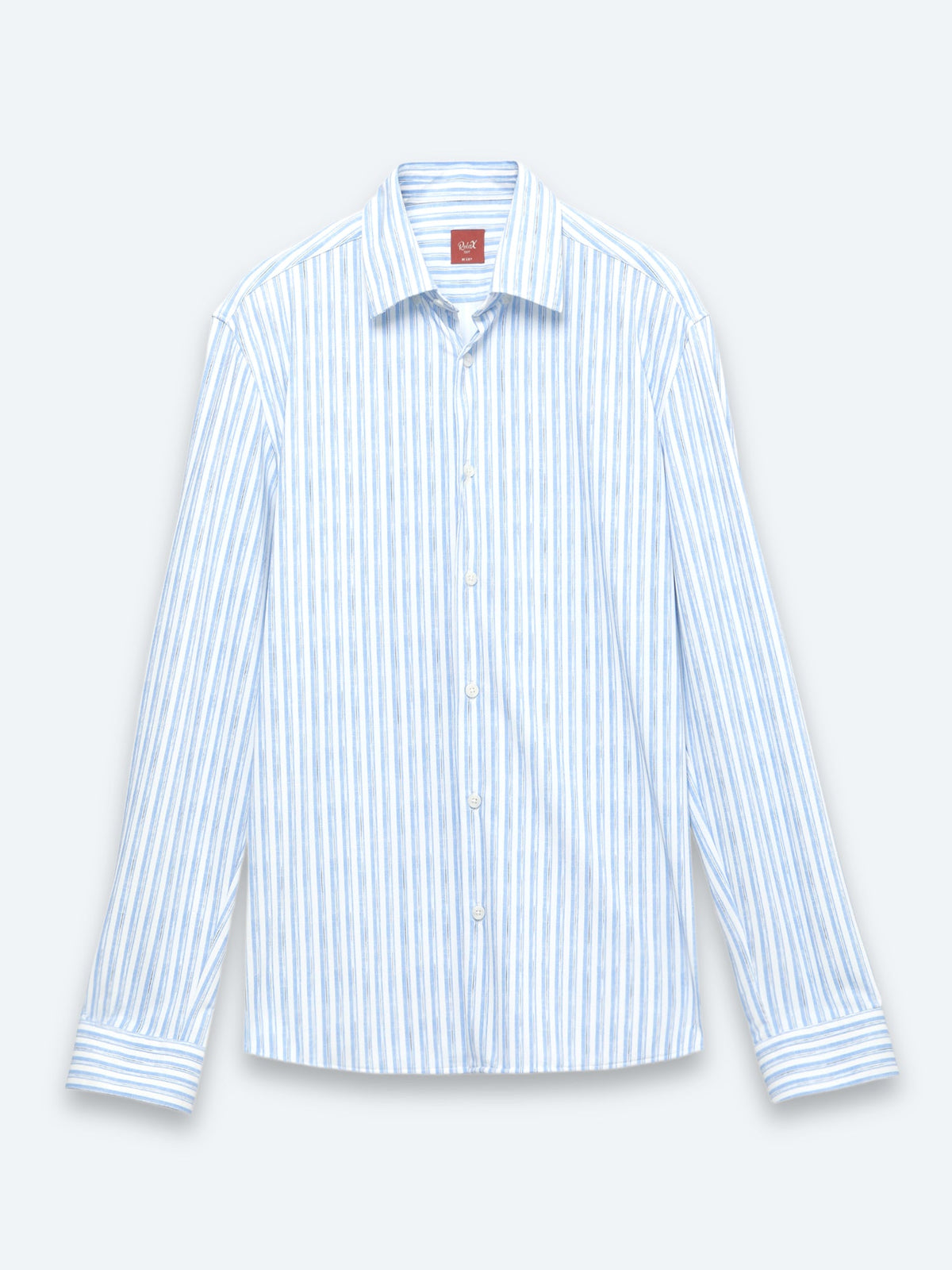 Hellblau Gestreiftes Freizeitshirt Regular Fit