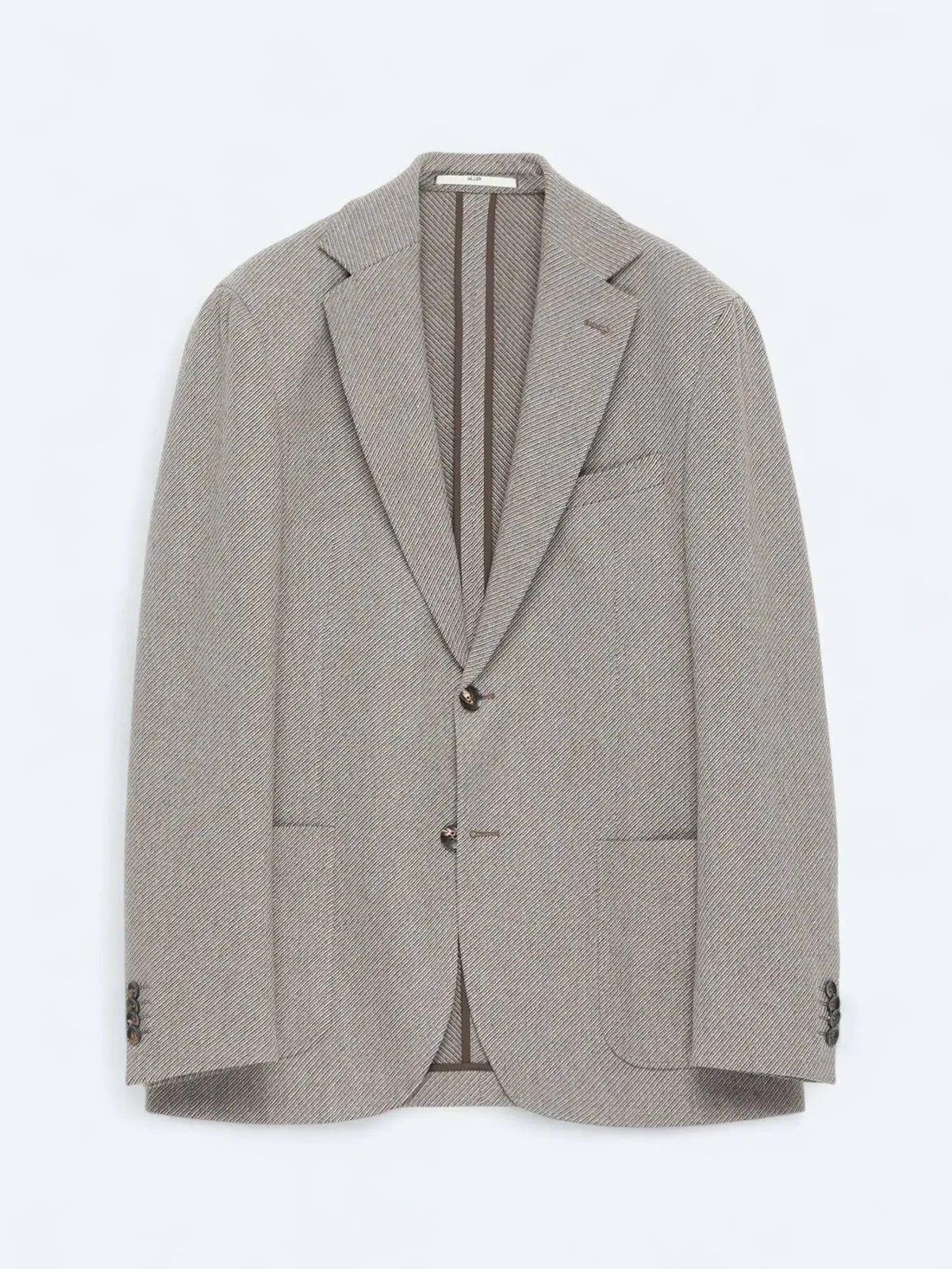 Hellbraune gemusterte moderne Wolljacke