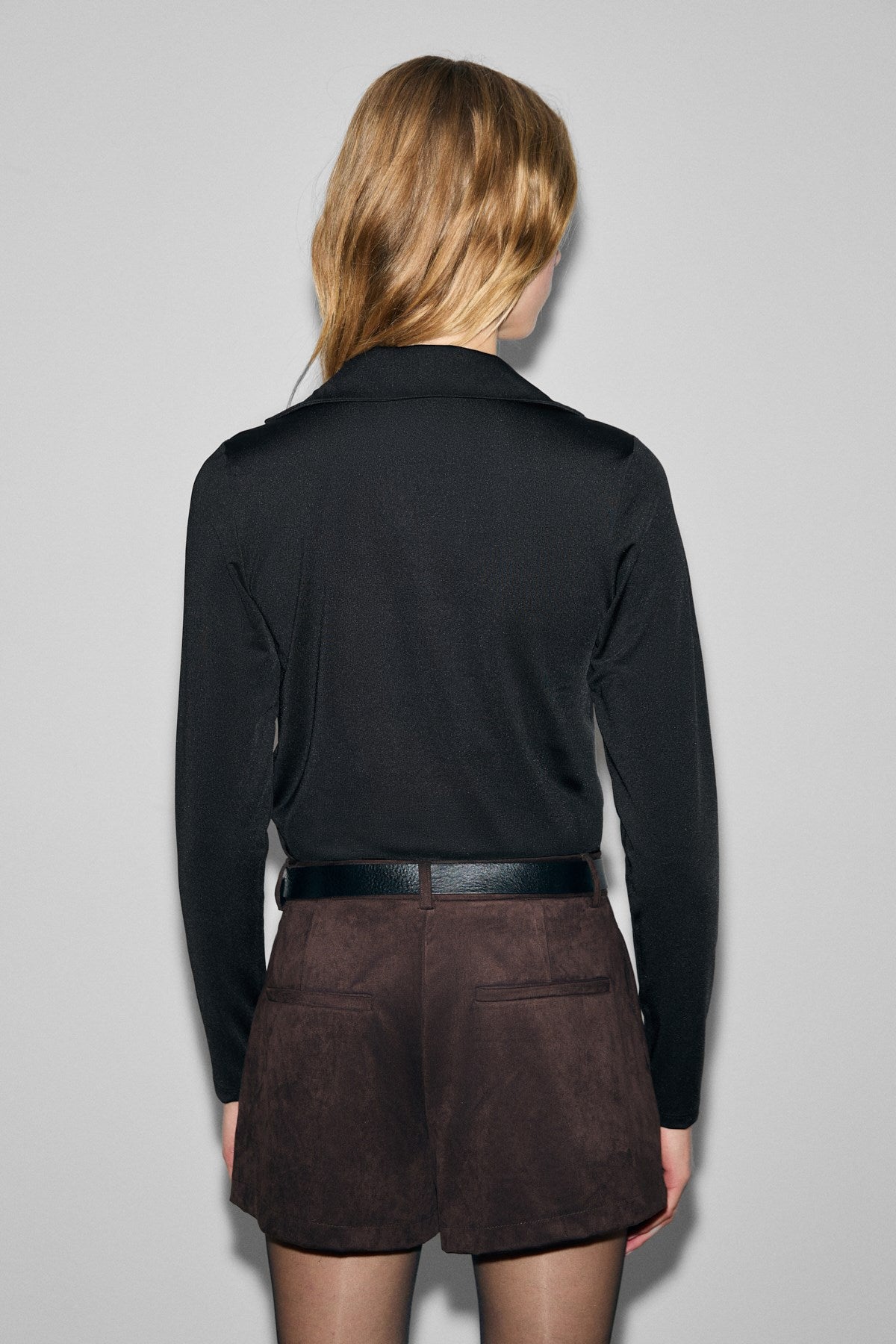 MIEL Damen Wickelbluse Langarm