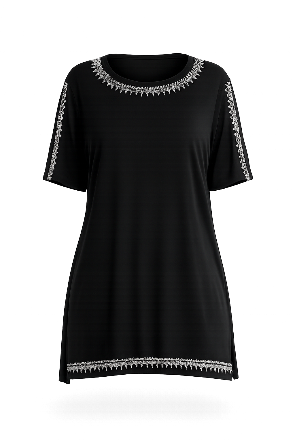 Bestickte Bluse mit Details