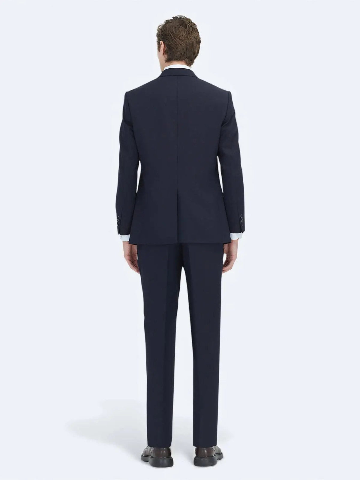 Marineblau Modern Fit Wollanzug