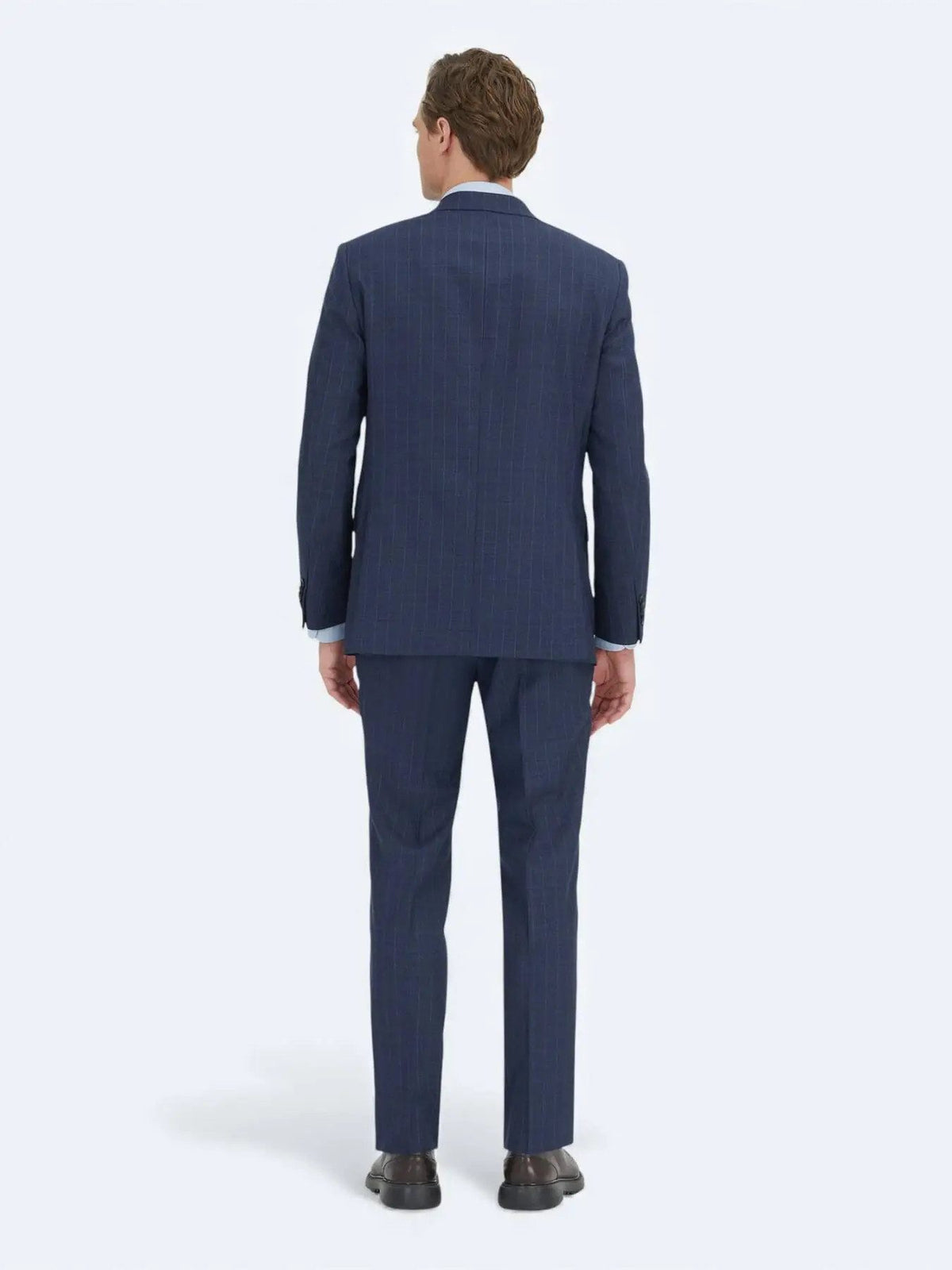 Marineblau Modern Fit Wollanzug