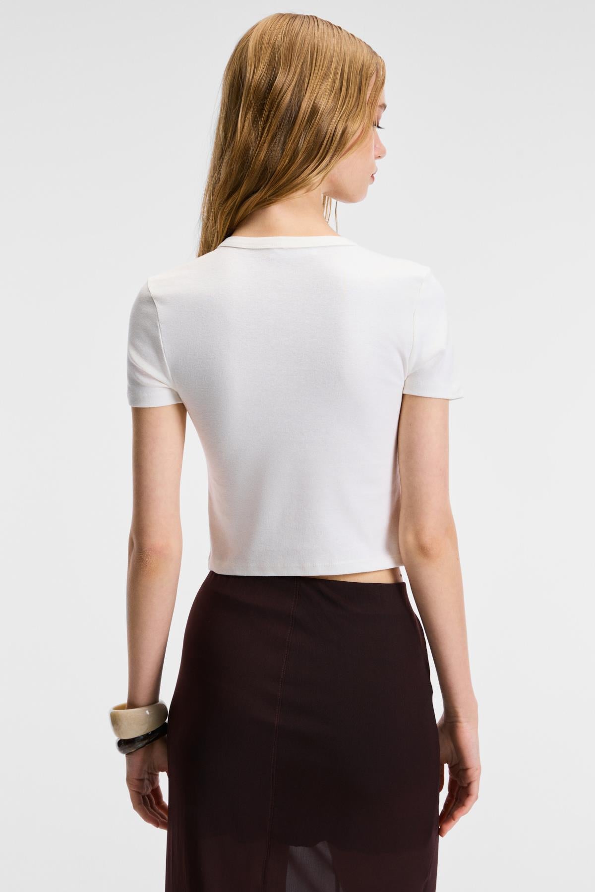 NOVELLE Damen Crop Kurzarm Shirt