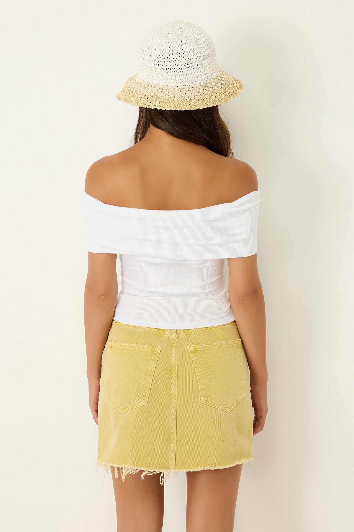 schulterfreie Bluse