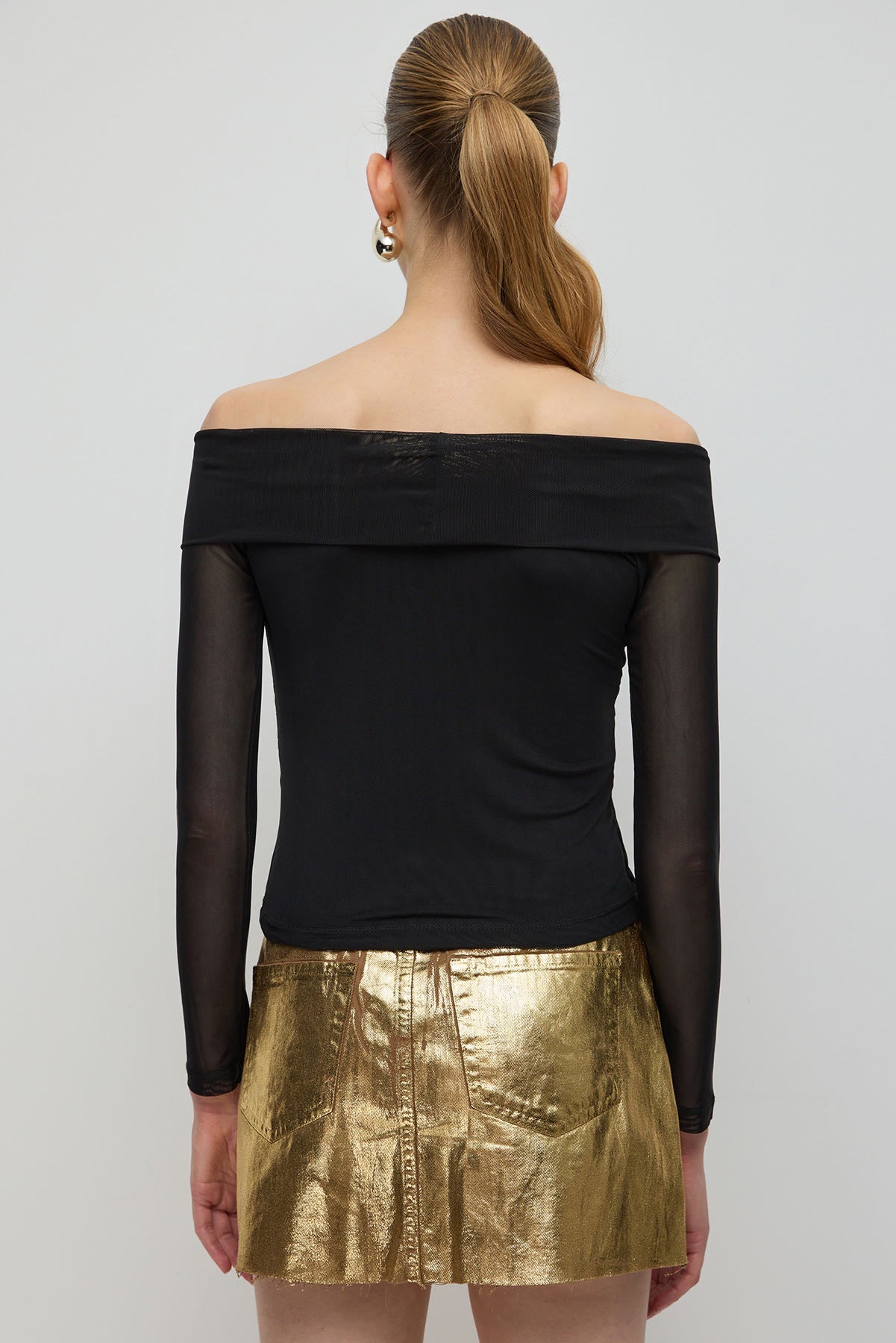 Schulterfreies Tüllbustier