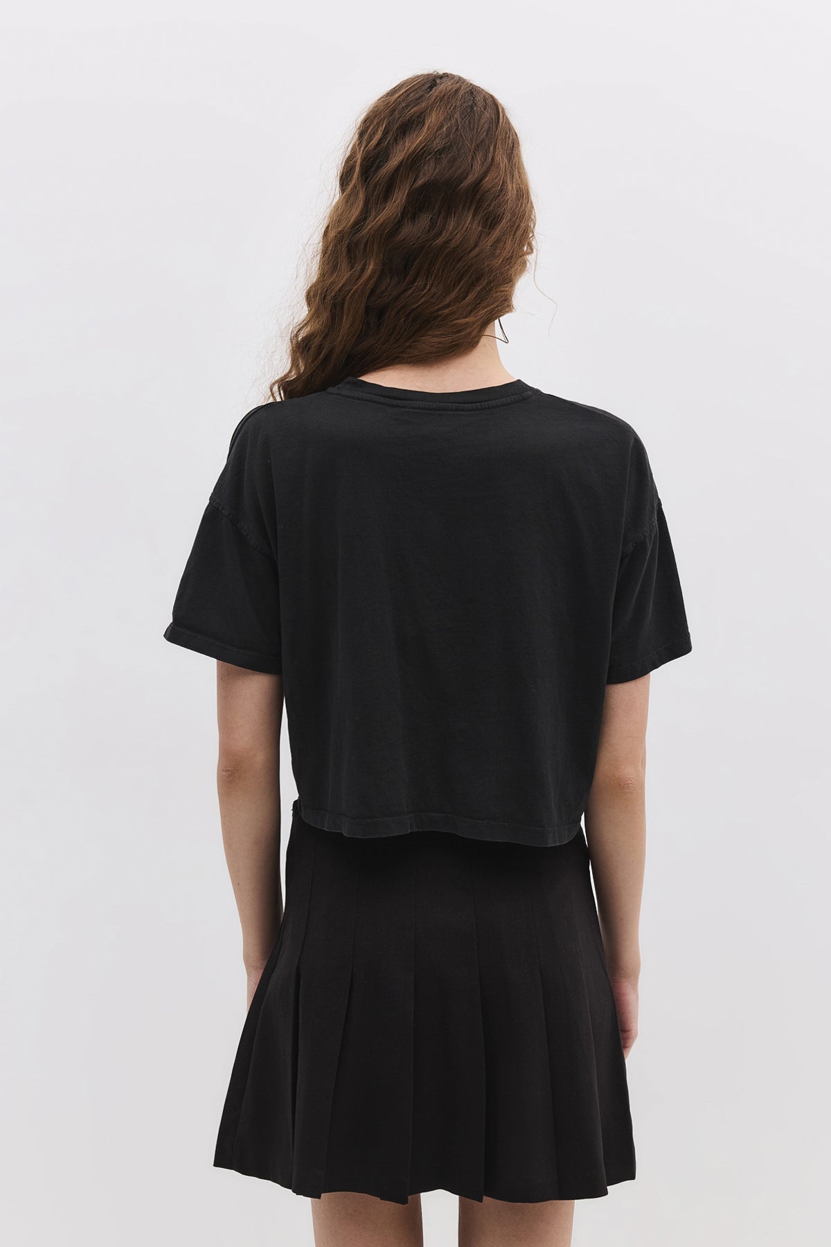 Kurzärmeliges Crop-T-Shirt