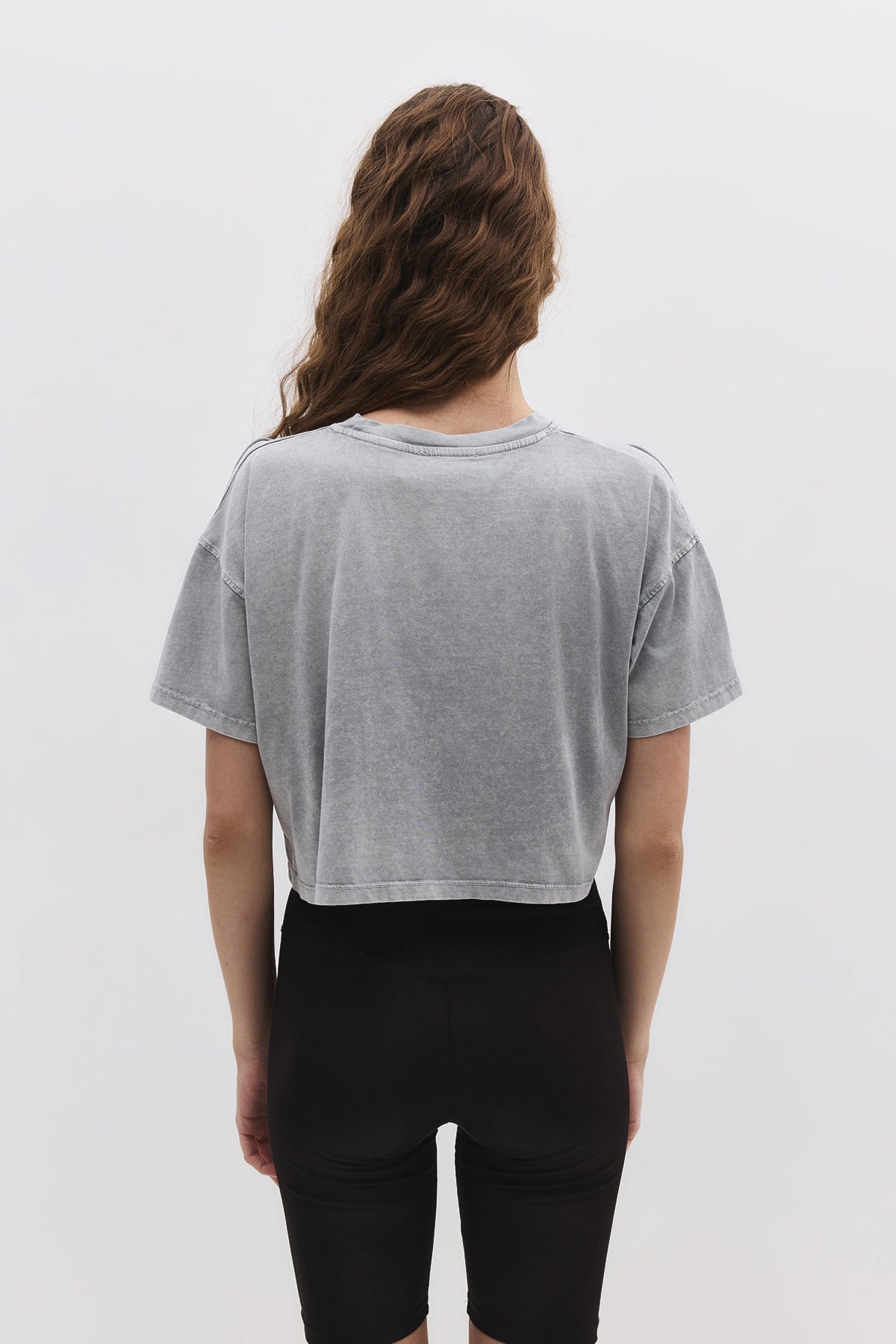 Kurzärmeliges Crop-T-Shirt